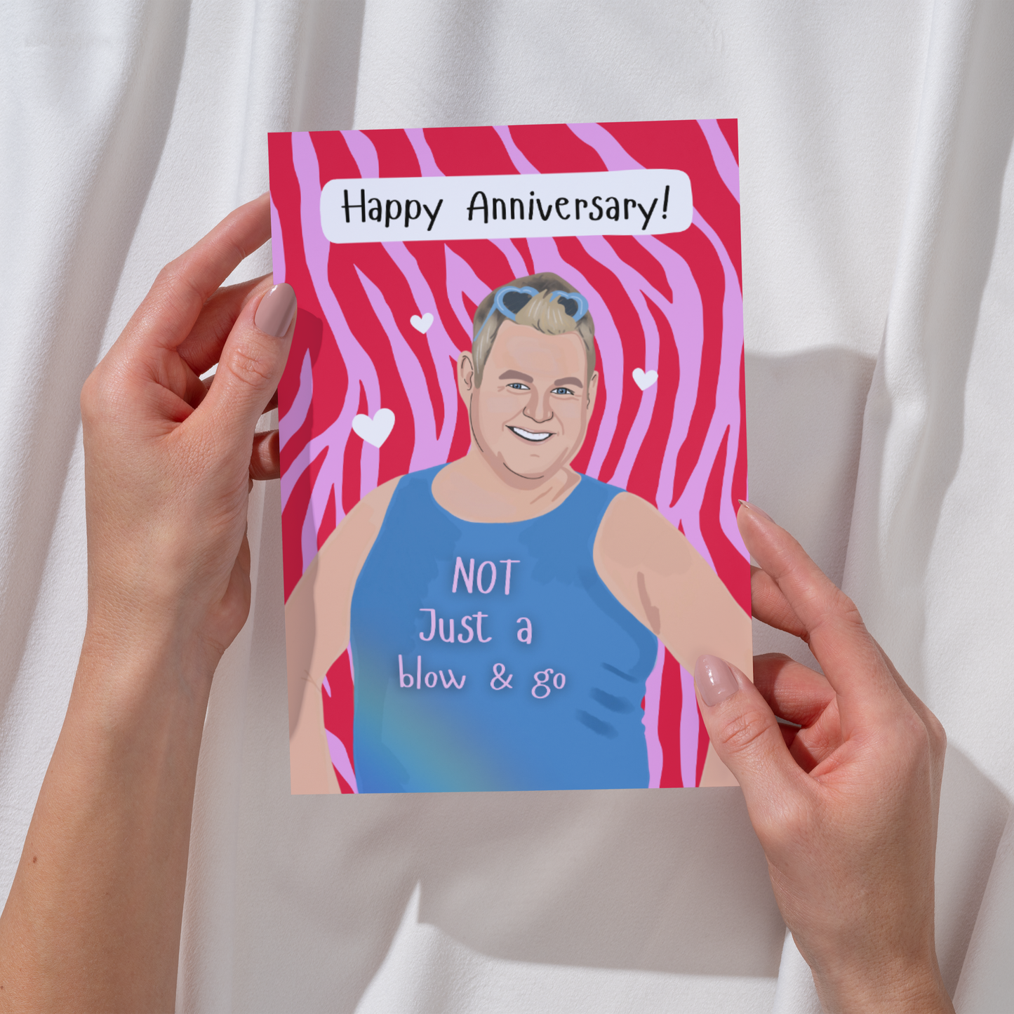 Funny Benidorm Fans Anniversary Card – Blow and Go – TV Sitcom Fan Gift