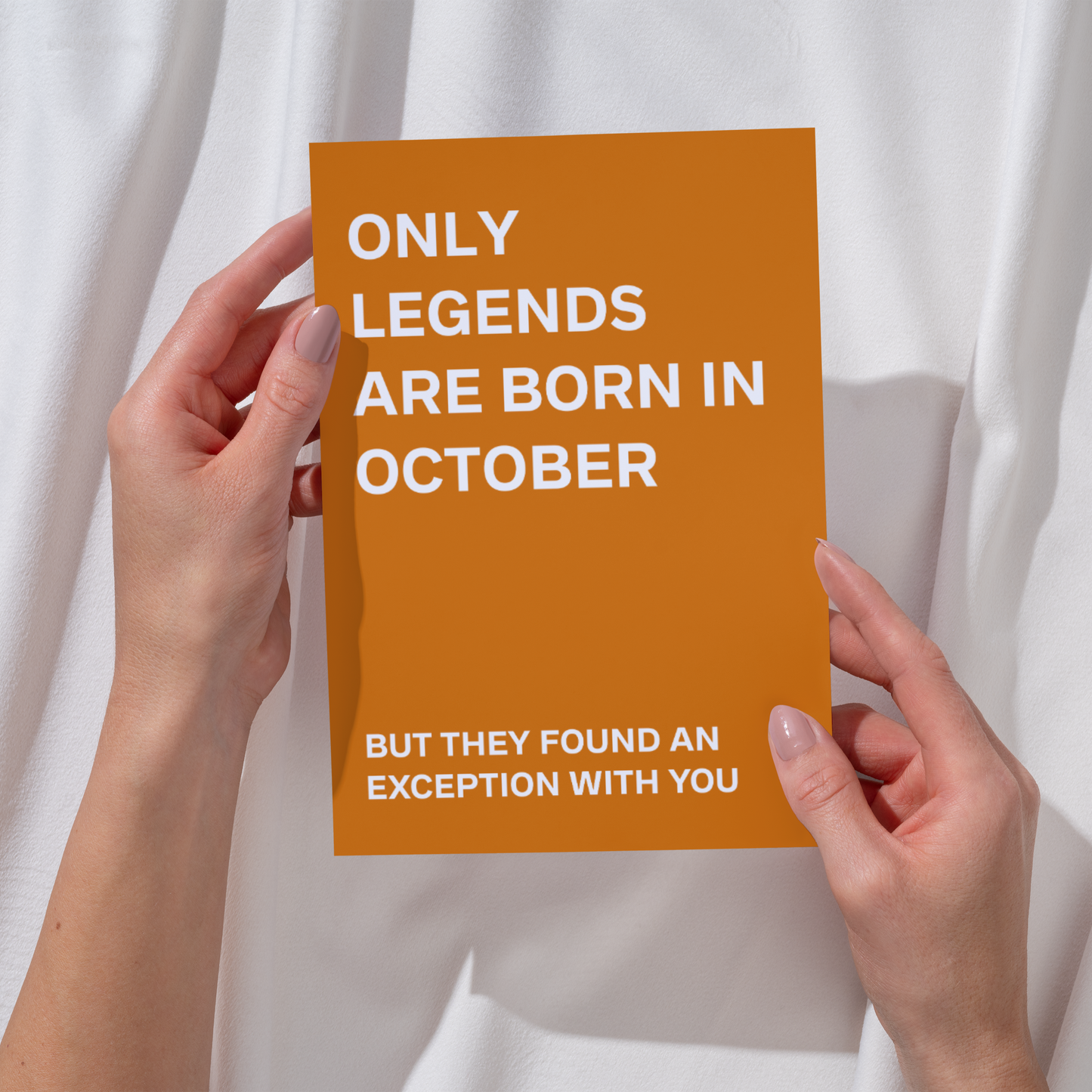 Funny October Birthday Card: Sarcastic only Legends are born in October Design