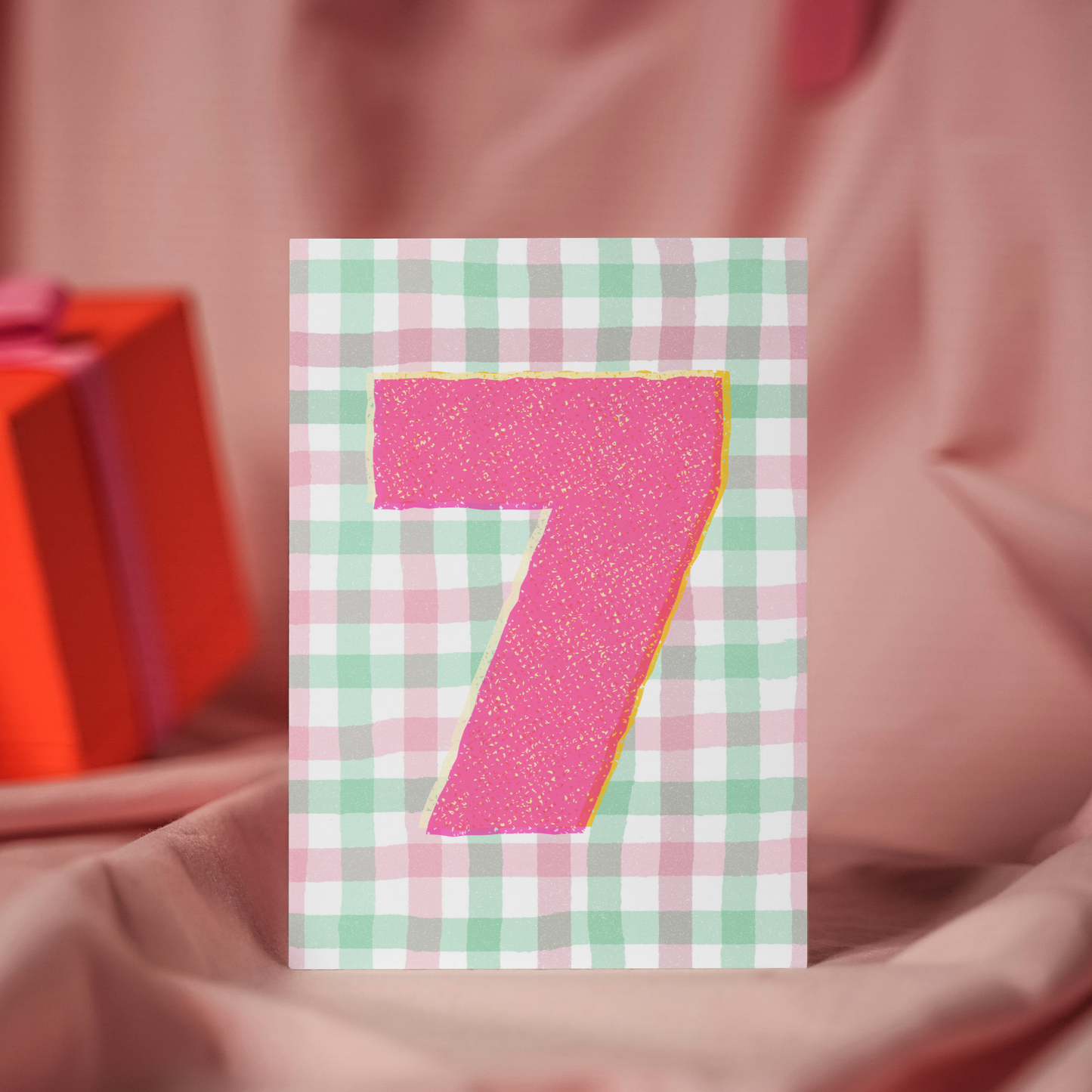 Colourful Kids Number Birthday Card - 7th Birthday Card for Kids | Vibrant fun greeting card