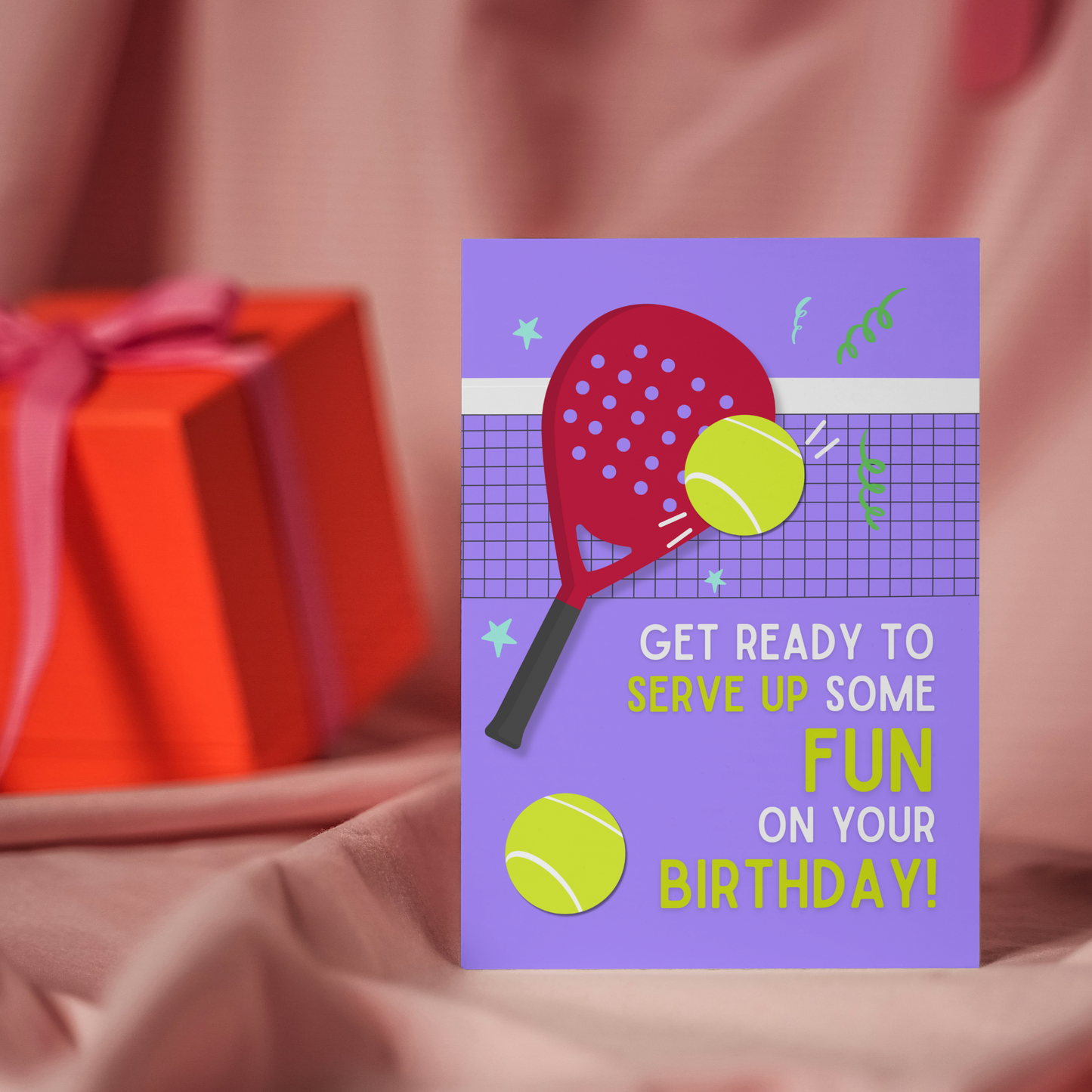 Padel Sport Inspired Birthday Card – Fun Tennis & Racket Themed Birthday Greeting – Perfect for Padel Enthusiasts & Sports Lovers