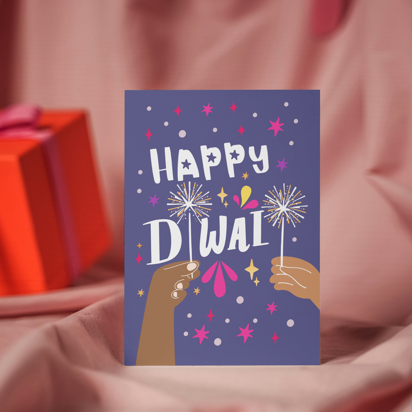 Happy Diwali Greeting Card | Colourful Sparkler Card | Diwali Celebration Card | Festival of Lights Card | Diwali Greetings