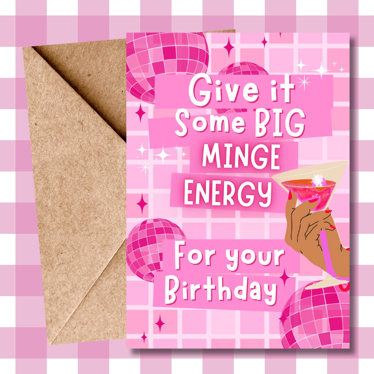 Big Minge Energy Birthday Card - Trending TikTok Sound - Perfect for Him, Her, & Friends - FYP Birthday Card - social media gifts