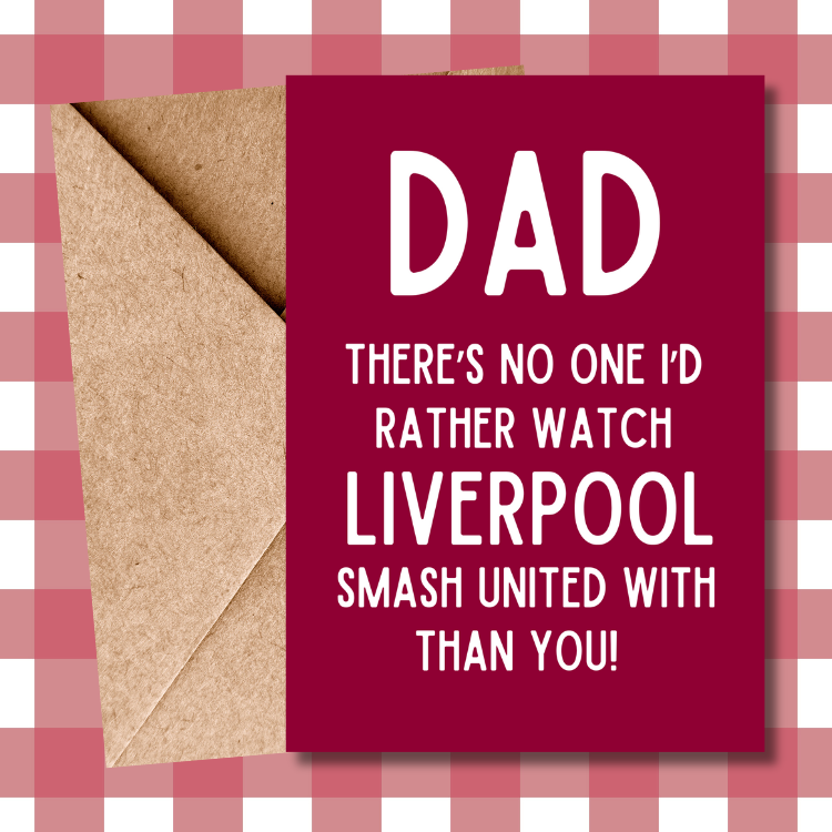 Liverpool, Dad Father's Day Card, Liverpool Father's Day Card, Seven, Arne Slot, Football, Funny Birthday Card, For Dad, fans
