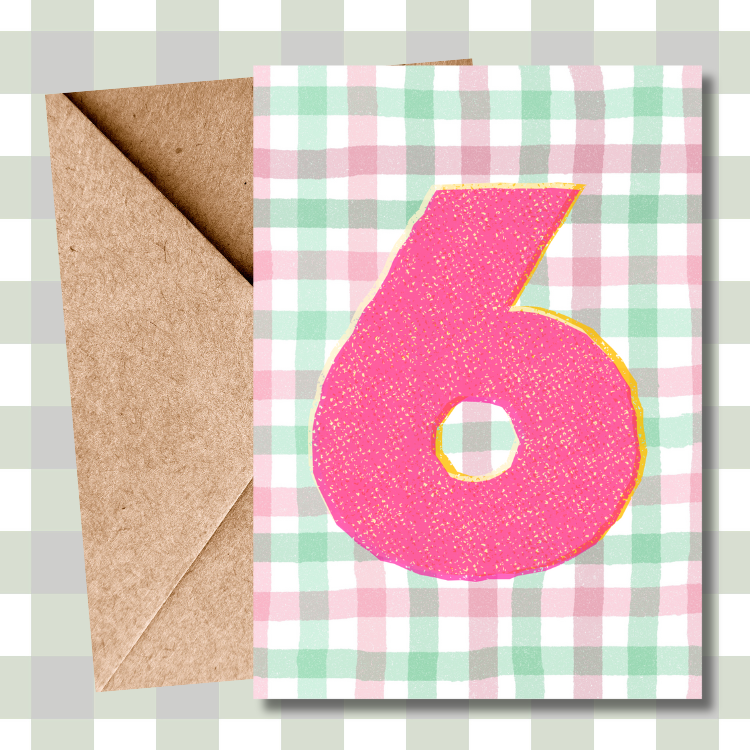Colourful Kids Number Birthday Card - 6th Birthday Card for Kids | Vibrant fun greeting card