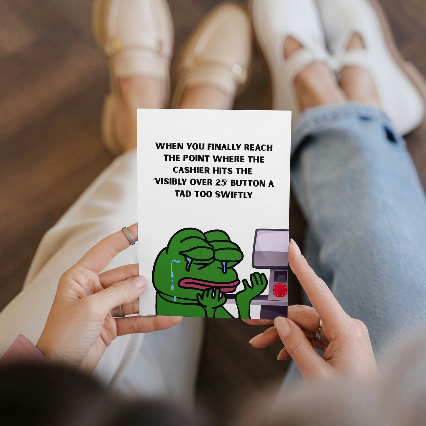 Hilarious Viral Pepe the Frog Meme – Funny Birthday Greeting Card for Over 25's – Unique Humour Card for Men & Women