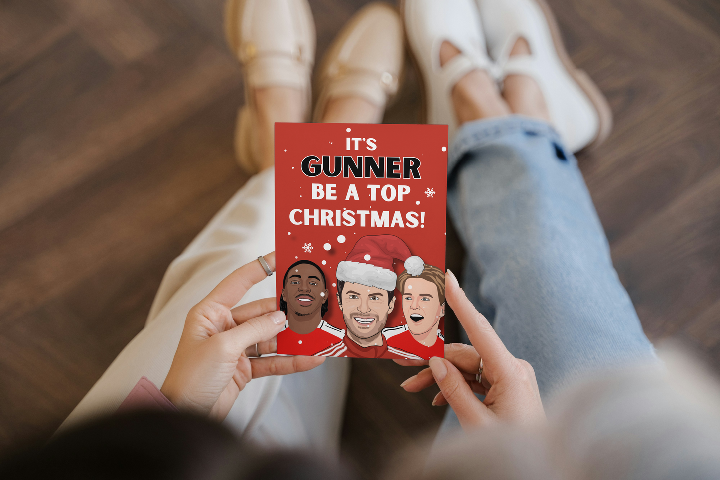 Arsenal Christmas Card: 'Gunner' Football Pun Greeting