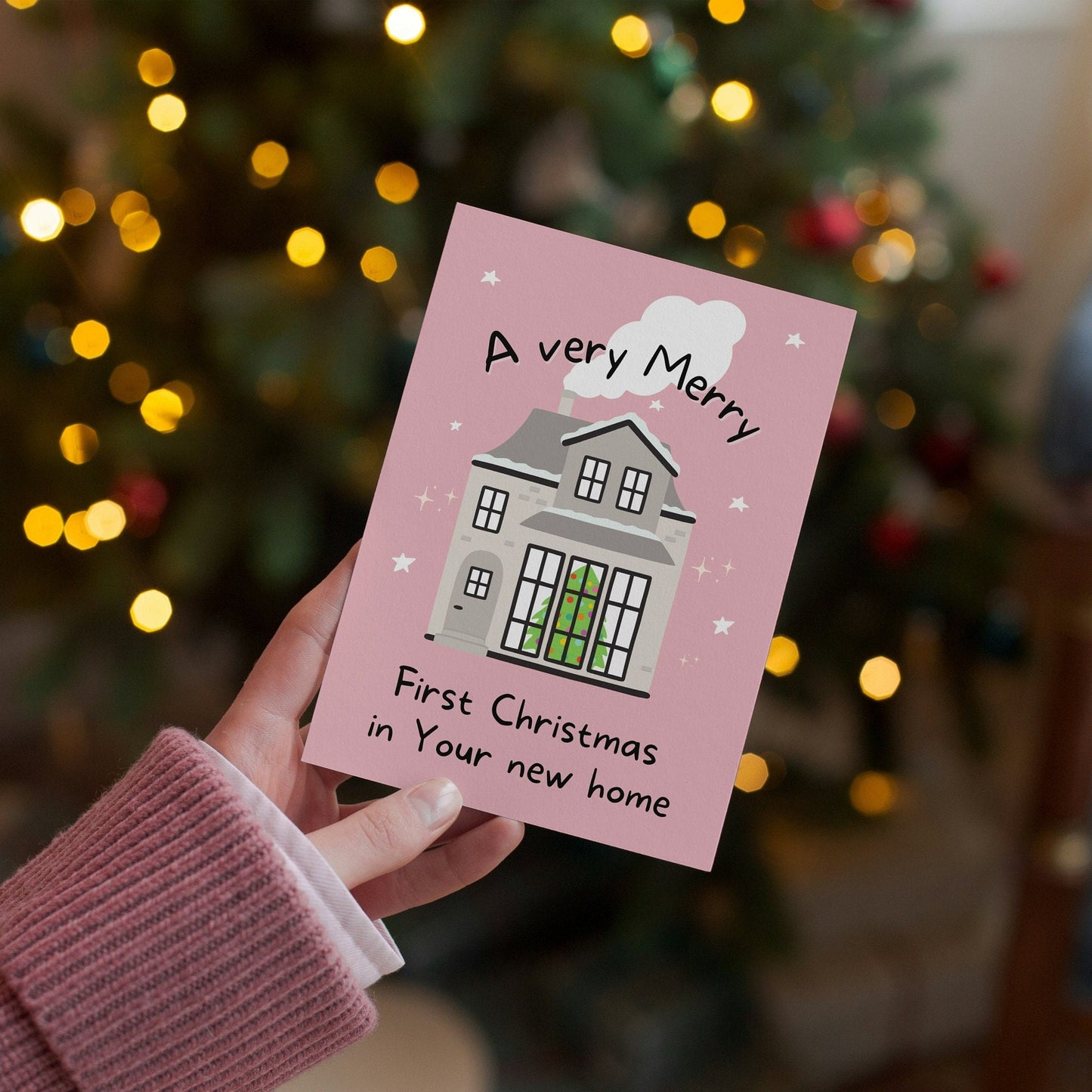 New Home, First Christmas in new home, New House, cosy, pretty Greeting Card