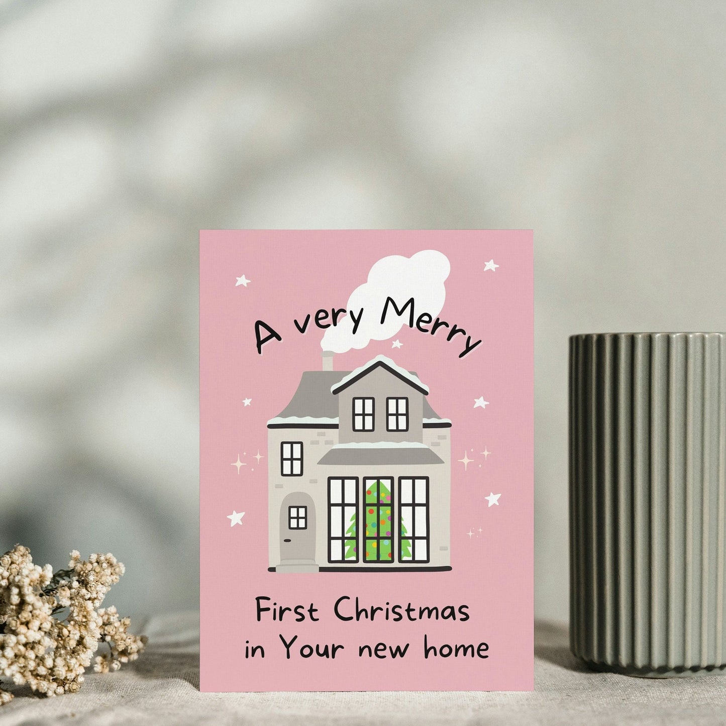 New Home, First Christmas in new home, New House, cosy, pretty Greeting Card