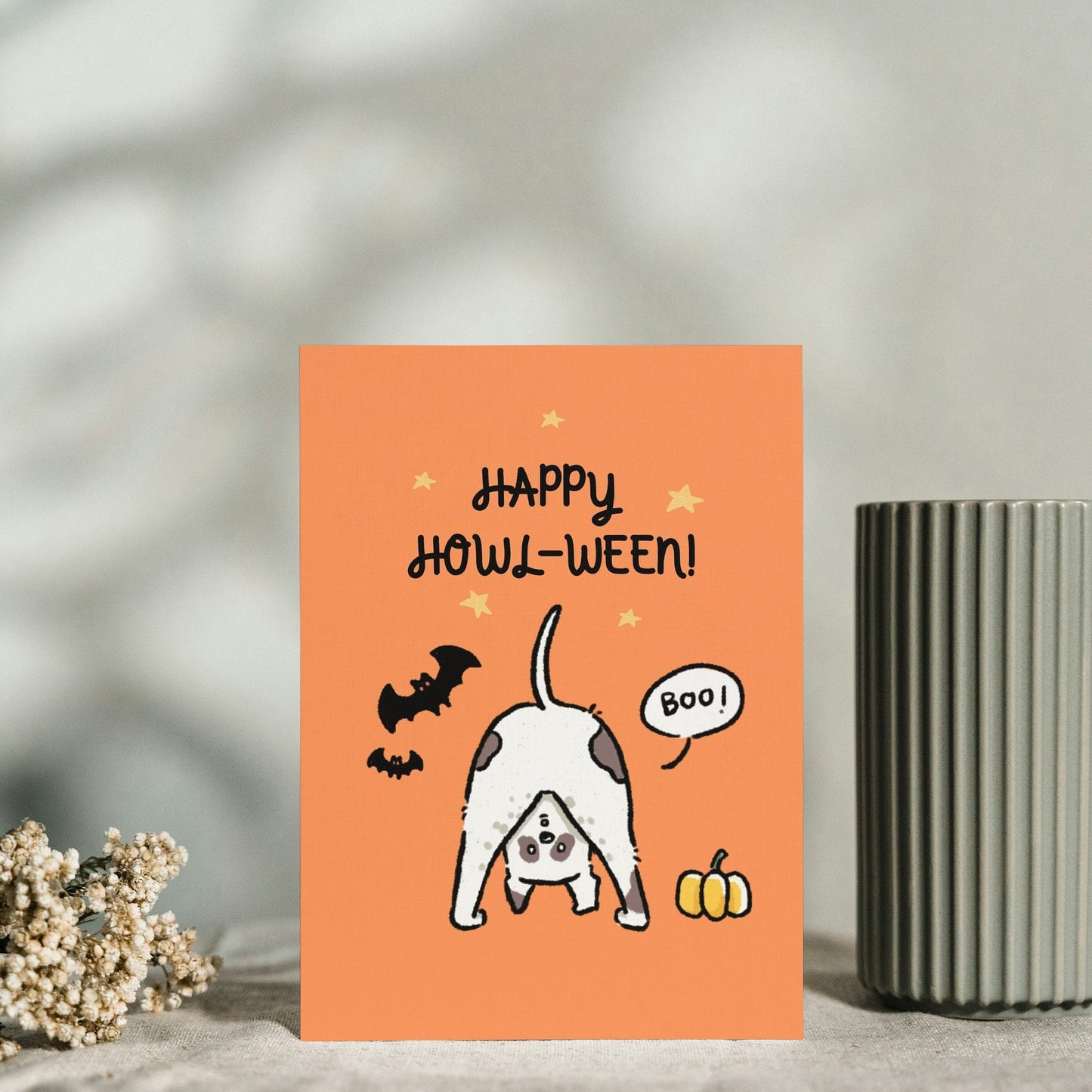 Happy Halloween pet dog Card, Funny Halloween Card, Funny dog Card, dog lover, pets