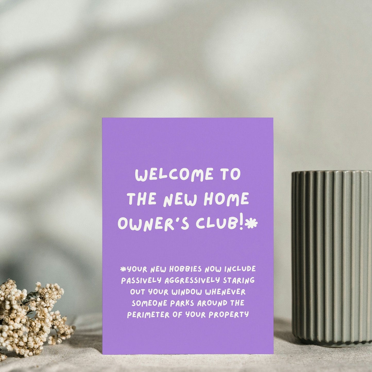 Funny New Home Card, new home owners, Moving, Housewarming, Offensive banter, quirky New Home Card