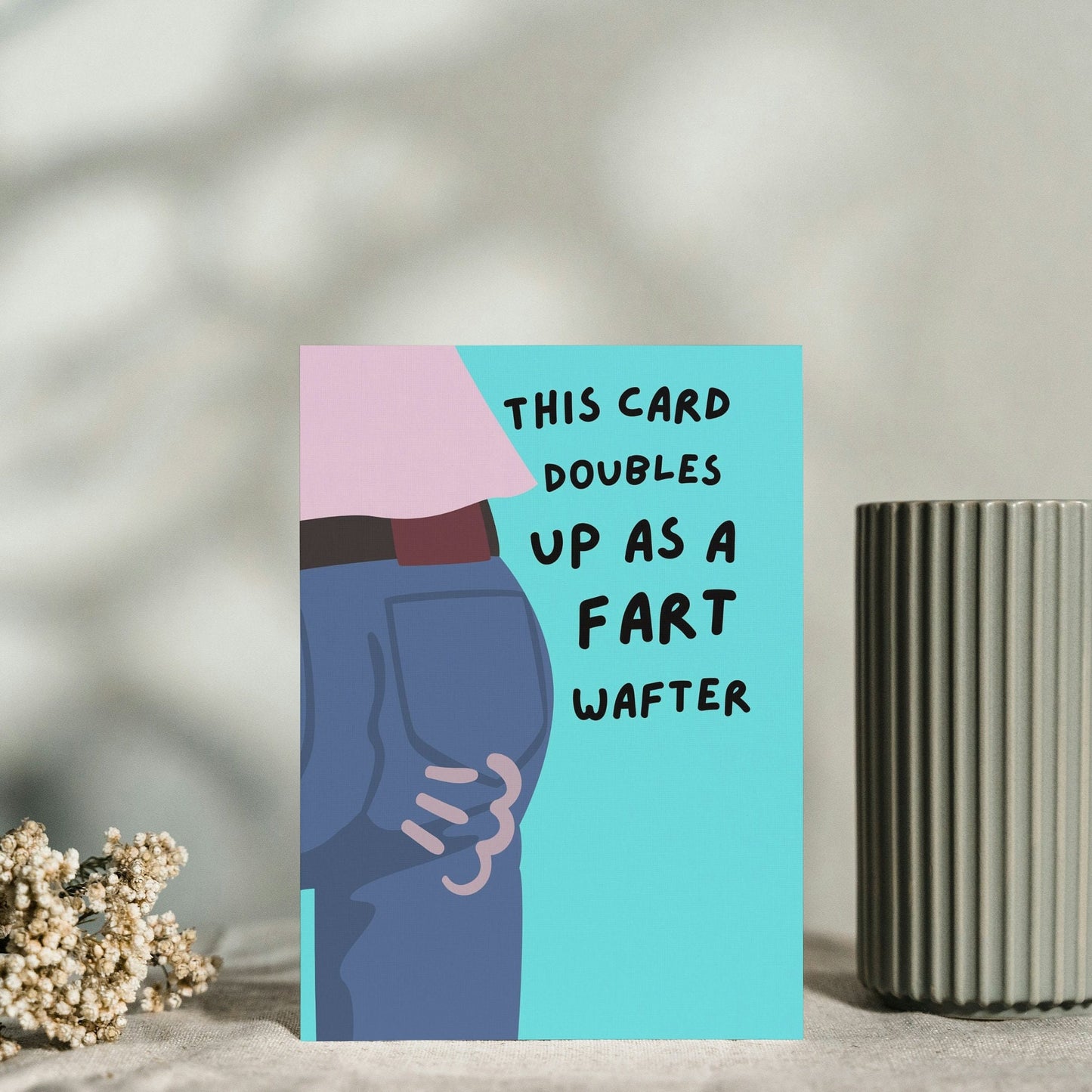Funny Birthday Card - "This Card Doubles Up as a Fart Wafter" - Gag Gift, Joke Card for Him or Her, Birthday Humour, Funny Greeting Card