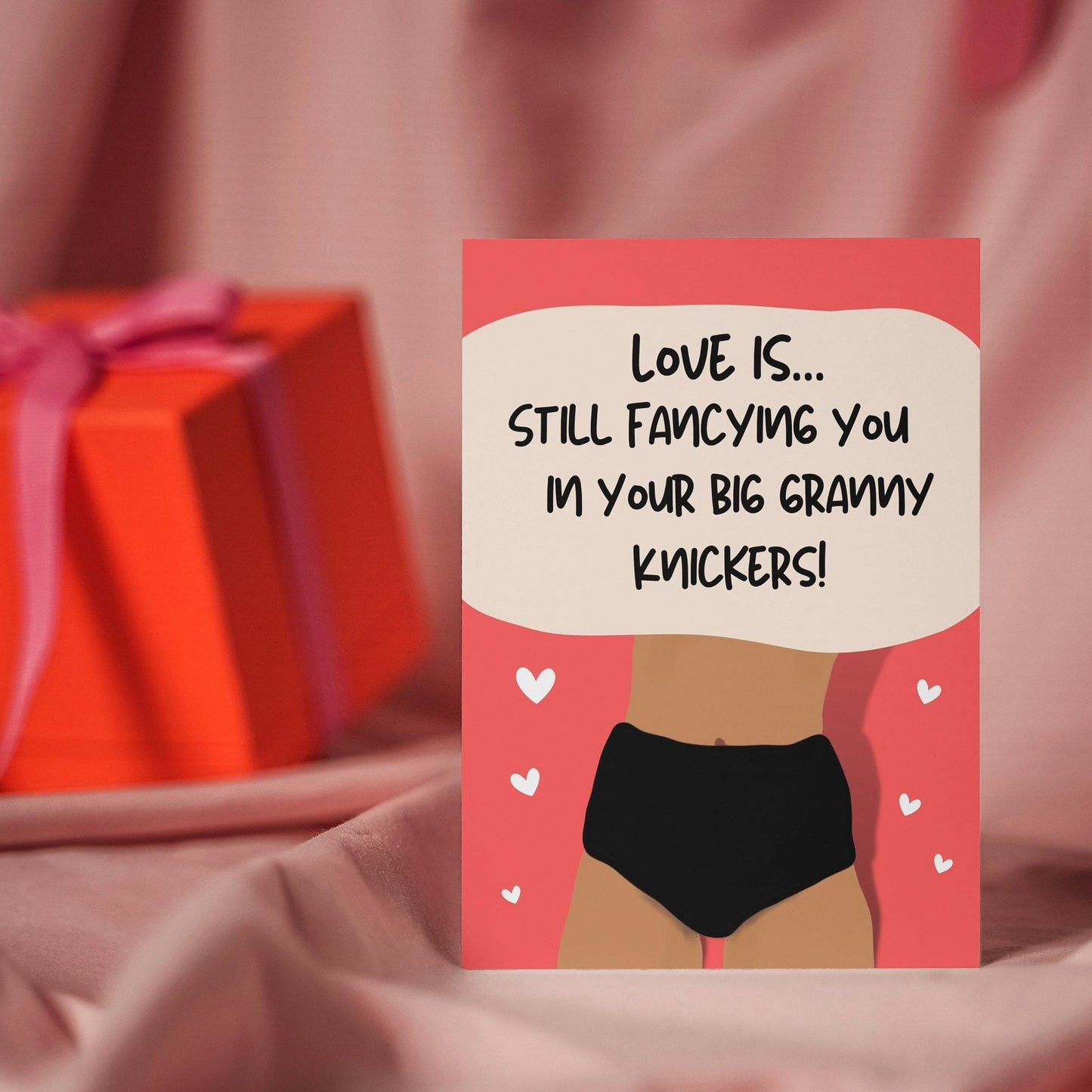Funny Sarcastic Valentine's Gift for Girlfriend/Wife - Love Banter Granny Pants - Humorous Valentine's Day Card