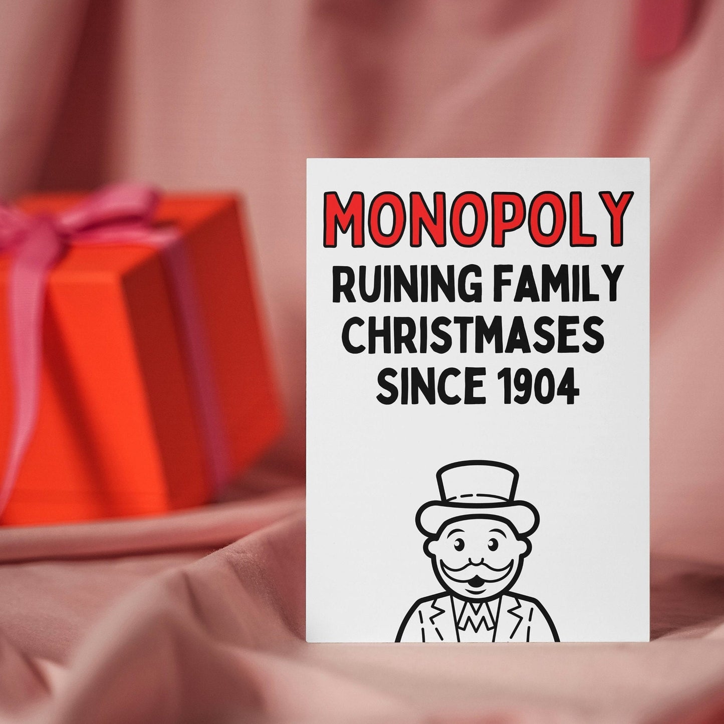 Funny Monopoly Christmas Card | Holiday Card for Gamers & Families - Ruining Family Christmas Since 1904
