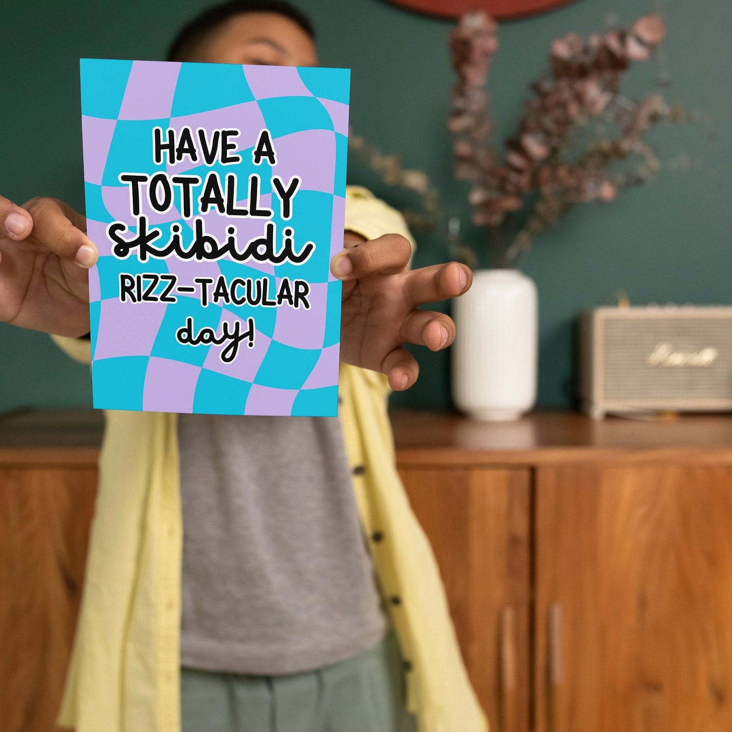 Skibidi Rizz birthday card - Vibrant Skibidi Rizz Birthday Card – Trendy TikTok Inspired!
