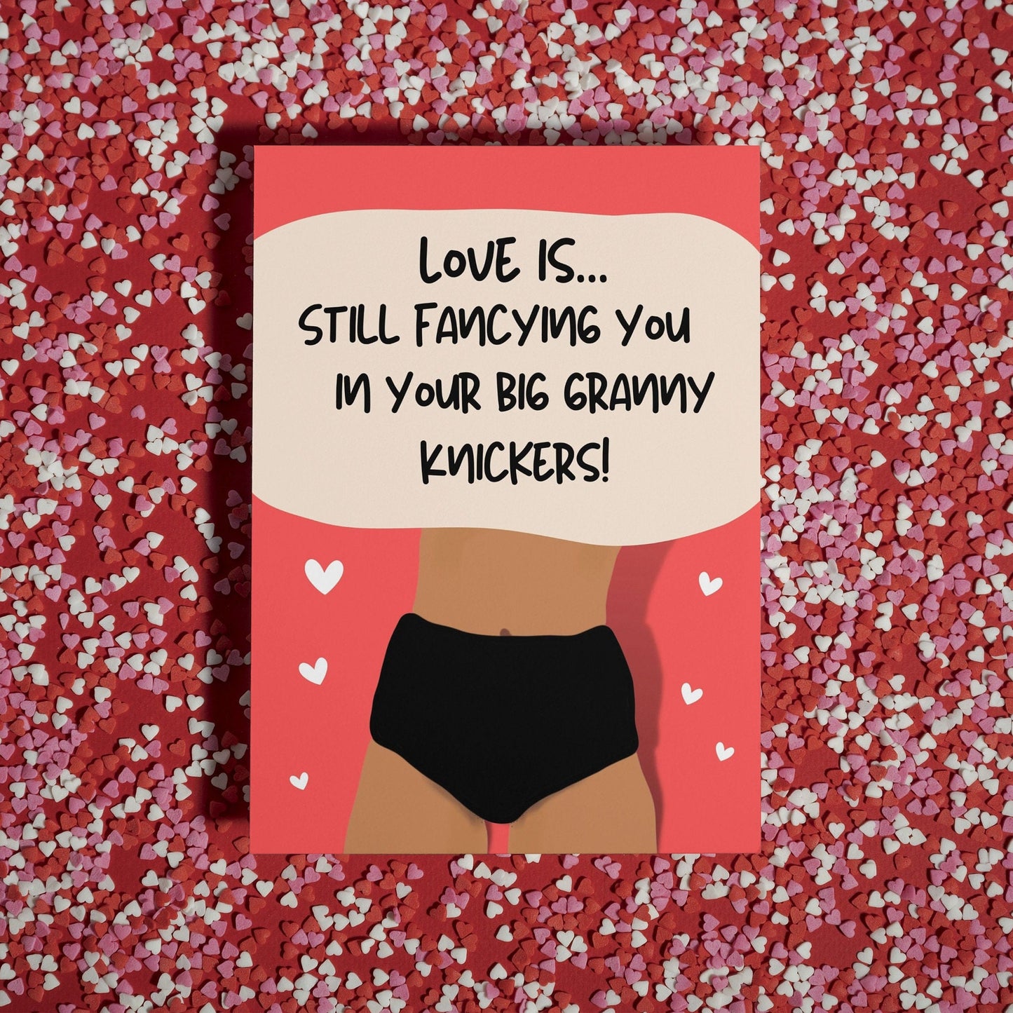 Funny Sarcastic Valentine's Gift for Girlfriend/Wife - Love Banter Granny Pants - Humorous Valentine's Day Card