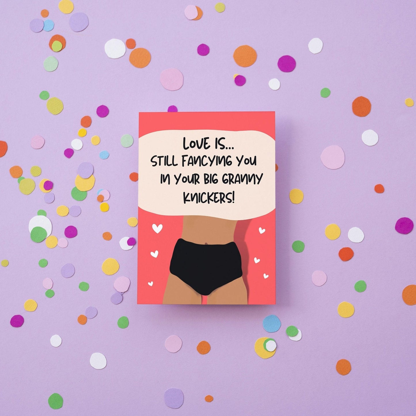 Funny Sarcastic Valentine's Gift for Girlfriend/Wife - Love Banter Granny Pants - Humorous Valentine's Day Card