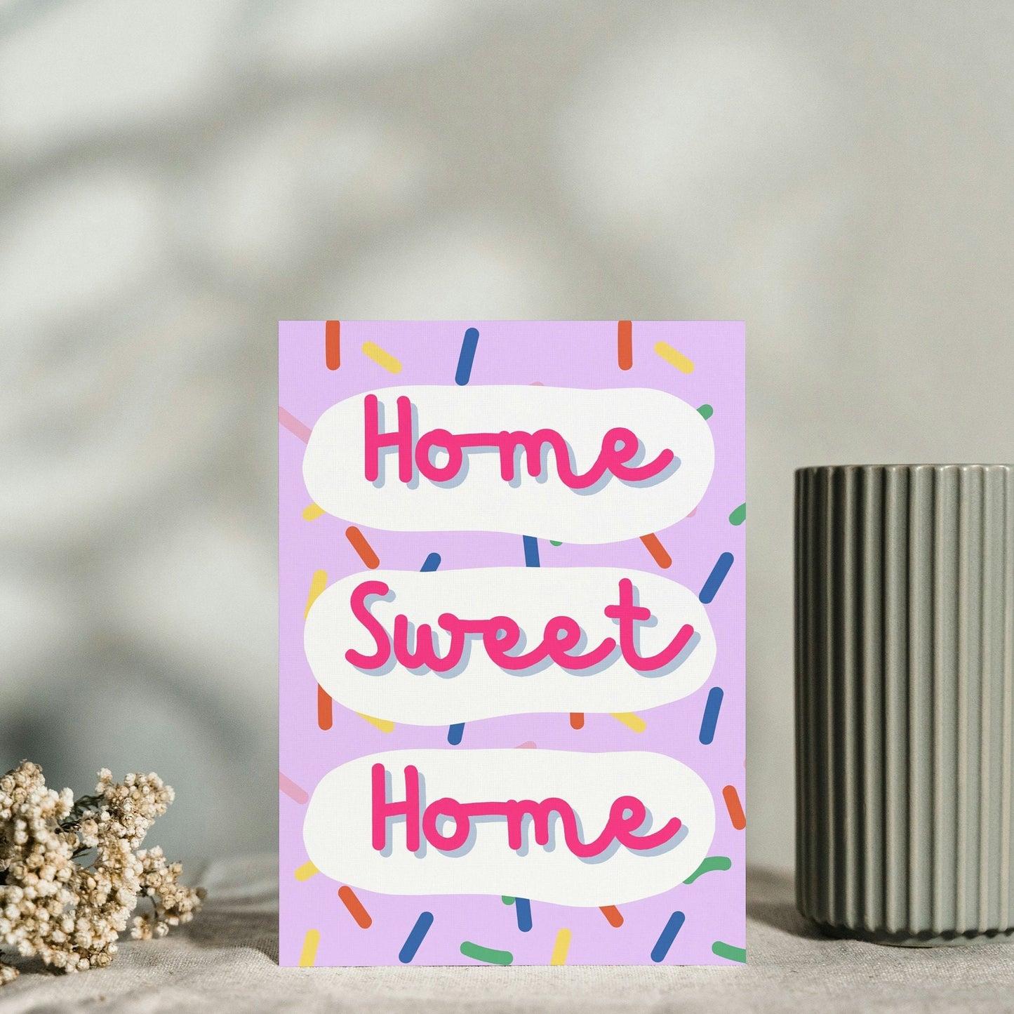 Colourful New Home Greeting Card - Housewarming Card for Friends & Family - Celebrate Moving In