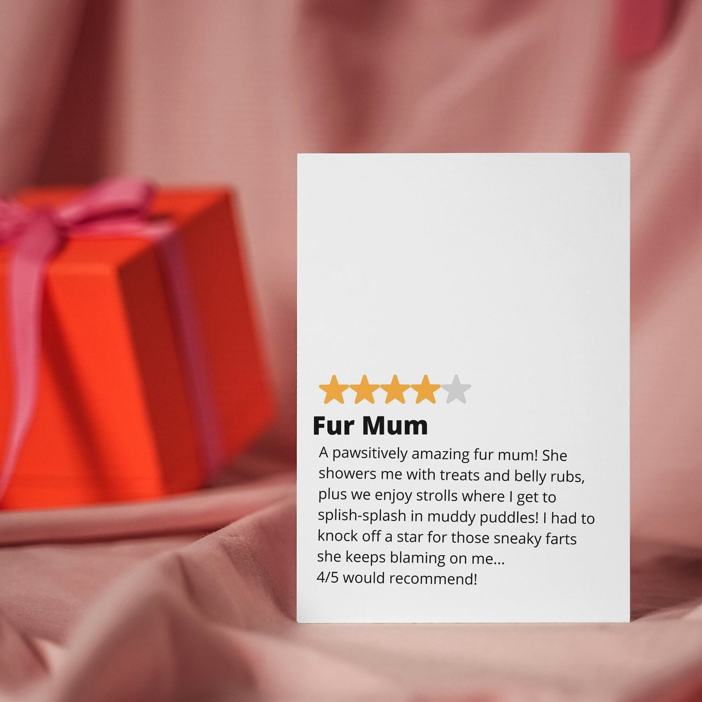 Funny Dog Mum Mother's Day Card | From Dog to Fur Mum | Pet Mother Greeting Card | Humorous Card for Dog Lovers