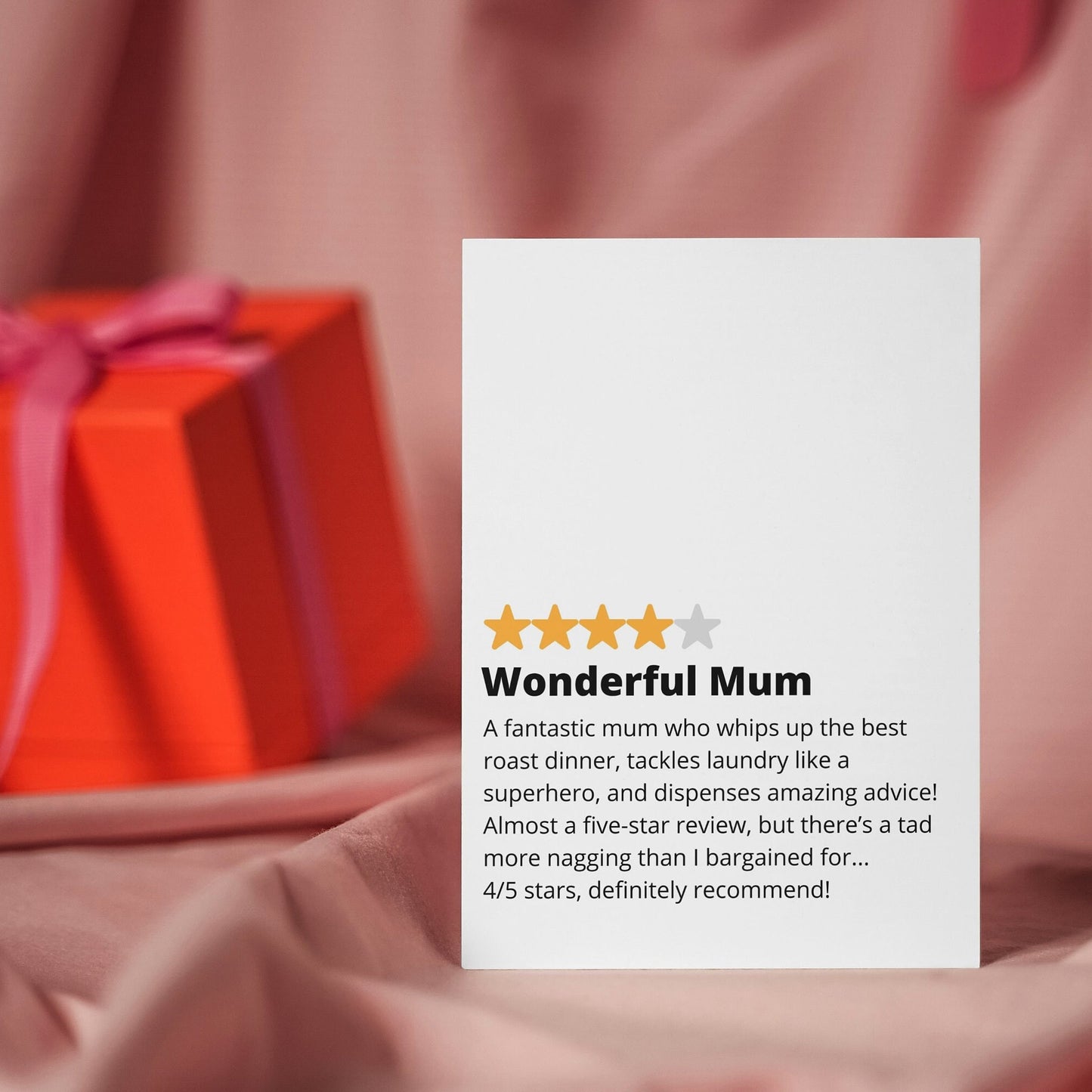 Hilarious Mother's Day Card for Mum, 4-Star Review, Funny Gift for Her