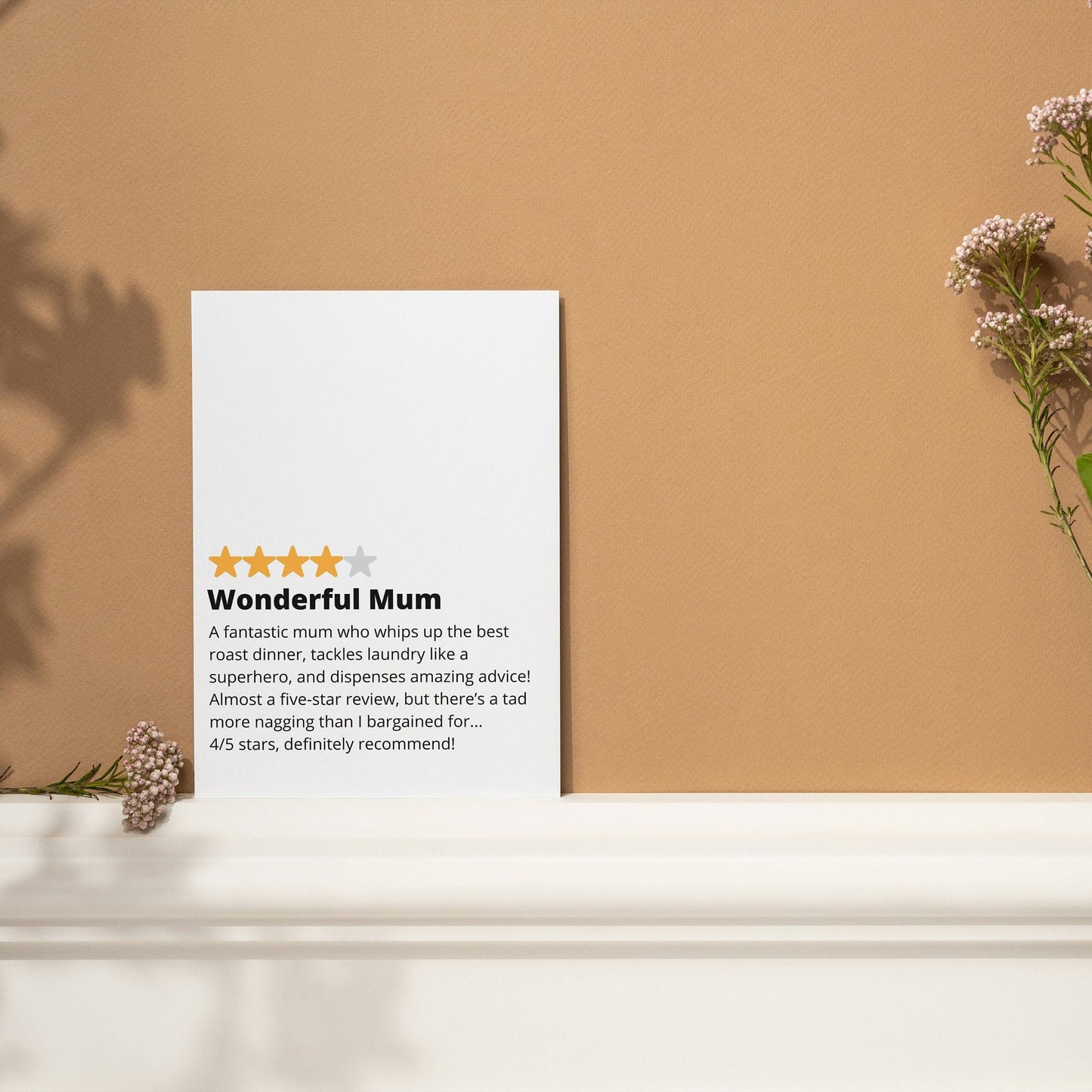 Hilarious Mother's Day Card for Mum, 4-Star Review, Funny Gift for Her