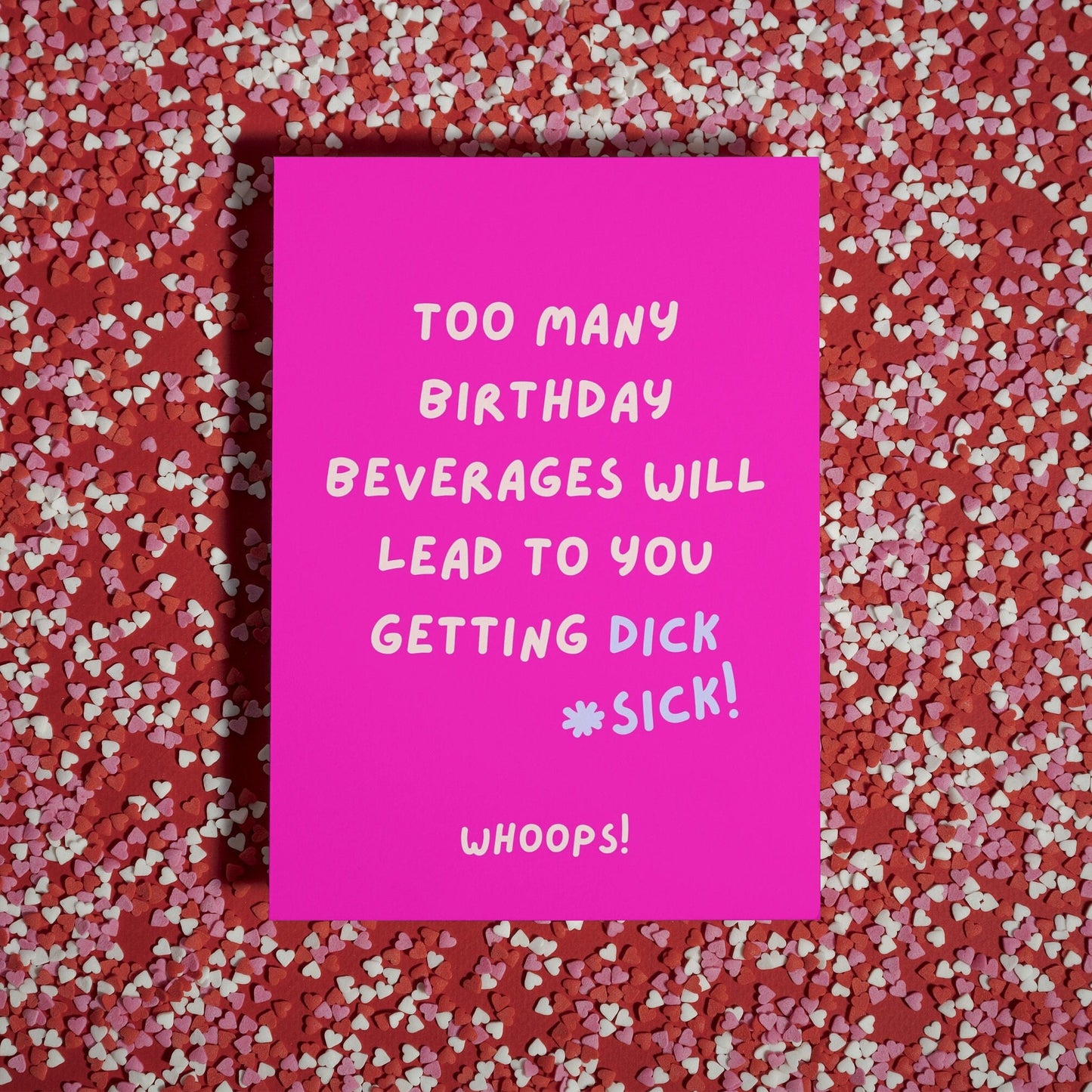 Funny Drinking Birthday Card for Him - Party Lover Greeting UK" or "Hilarious Naughty Birthday Card - Too Many Beverages