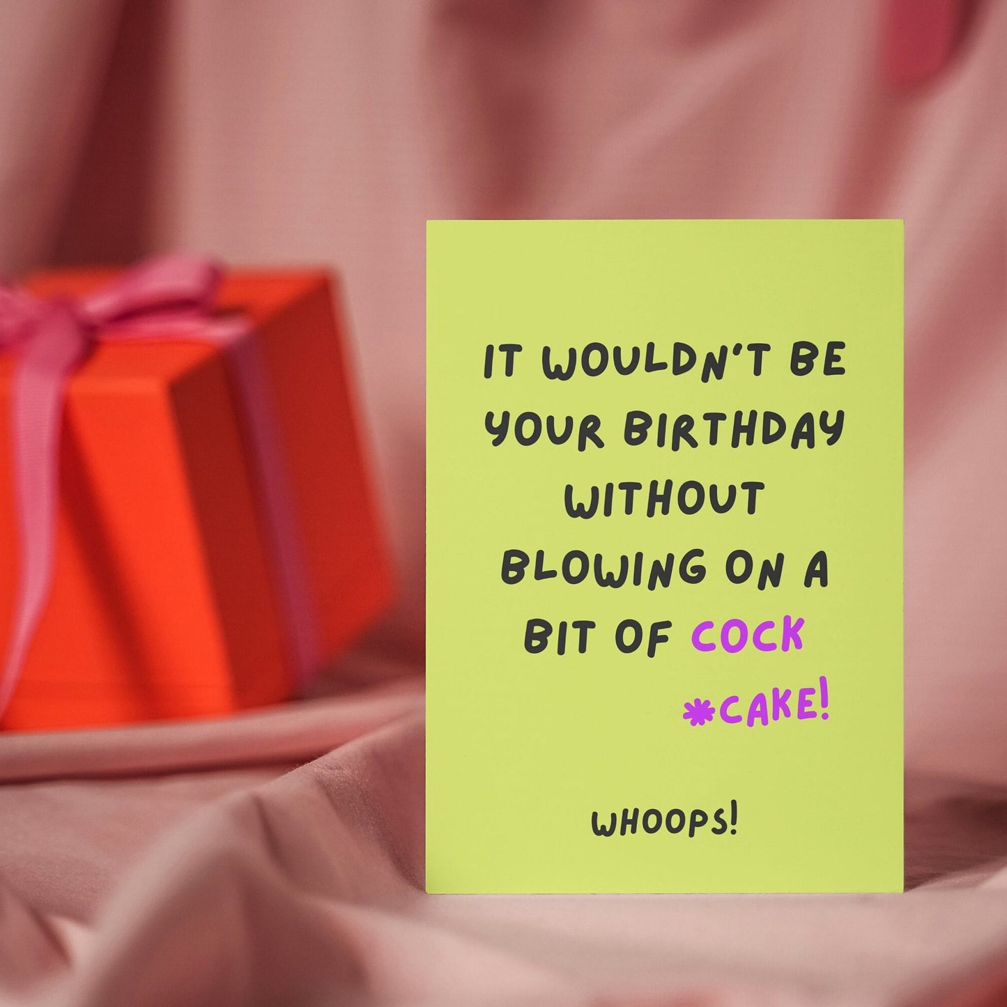 Unique Rude Cock Auto-Correct Birthday Card - Sarcastic Humour for Birthday Celebrations