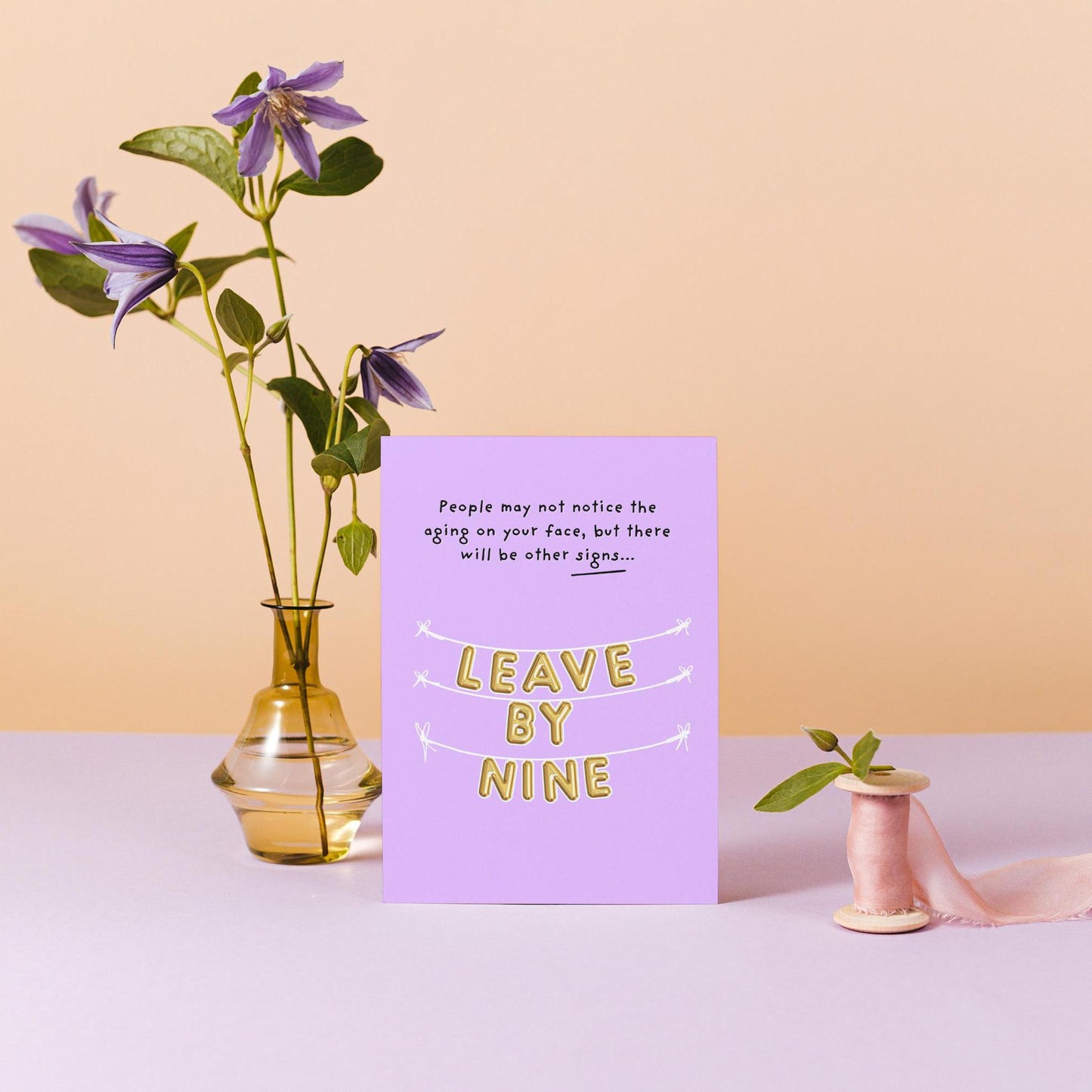 Funny Birthday Balloons - 'Leave by 9 PM' Birthday Card