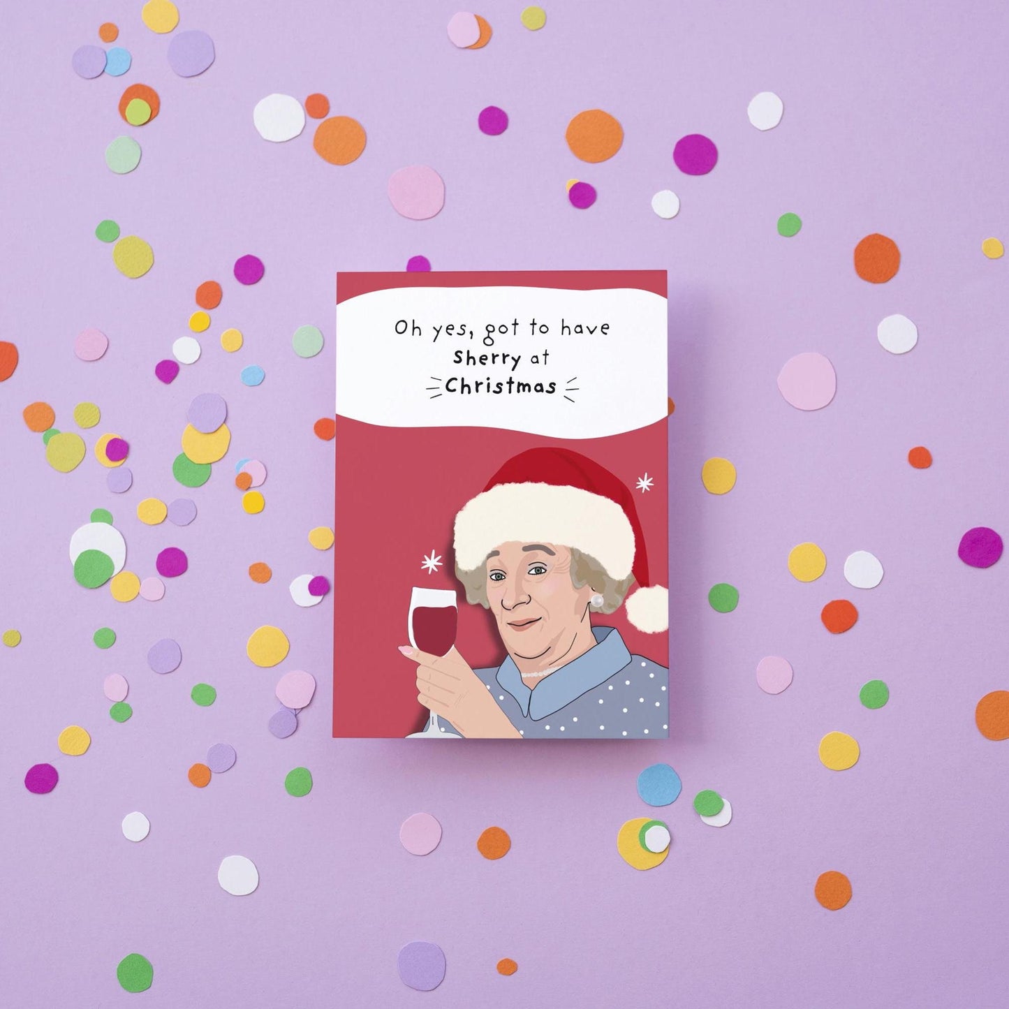 The Royle Family funny Nana Nan Norma Sherry at Christmas Christmas Card - for Royle Family Fans