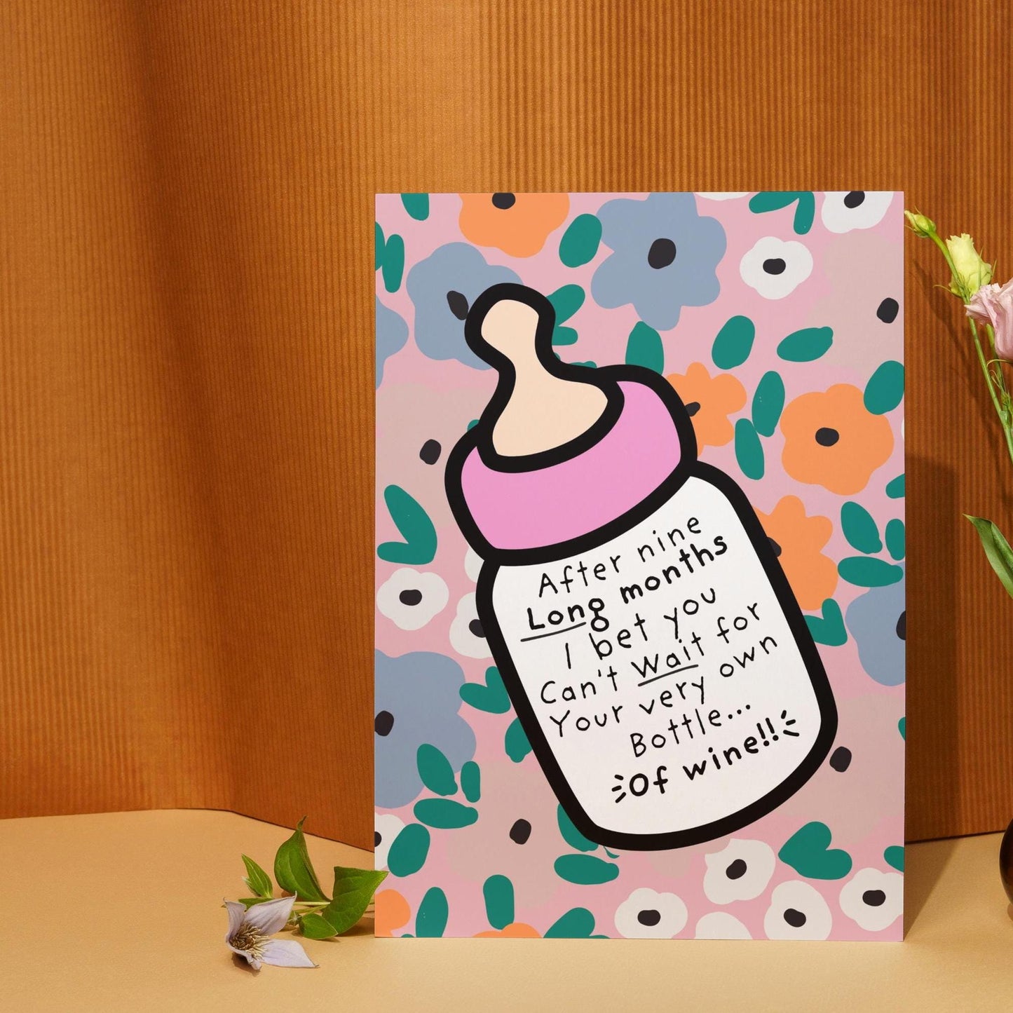 Funny Baby girl Congratulations Card | New Baby Card for Mum | Humour Gift for New Mum | Baby Shower Greeting card