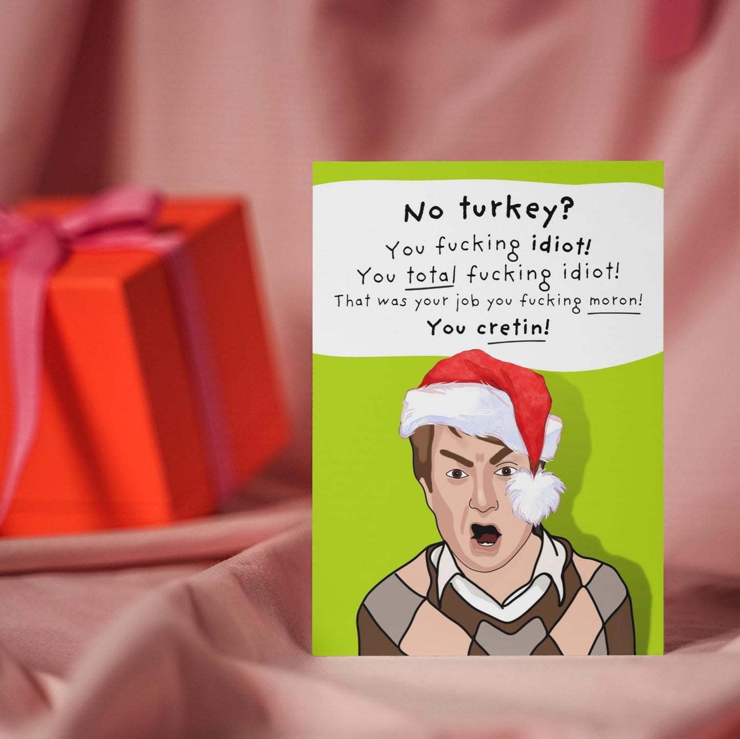 Mark Corrigan Peep Show No Turkey Hilarious Rude Christmas Card for peep show fans for him for her for them adult humour card