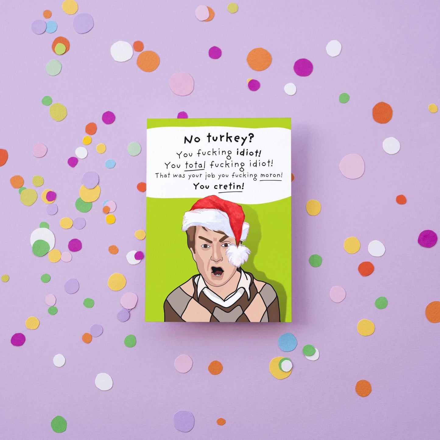 Mark Corrigan Peep Show No Turkey Hilarious Rude Christmas Card for peep show fans for him for her for them adult humour card