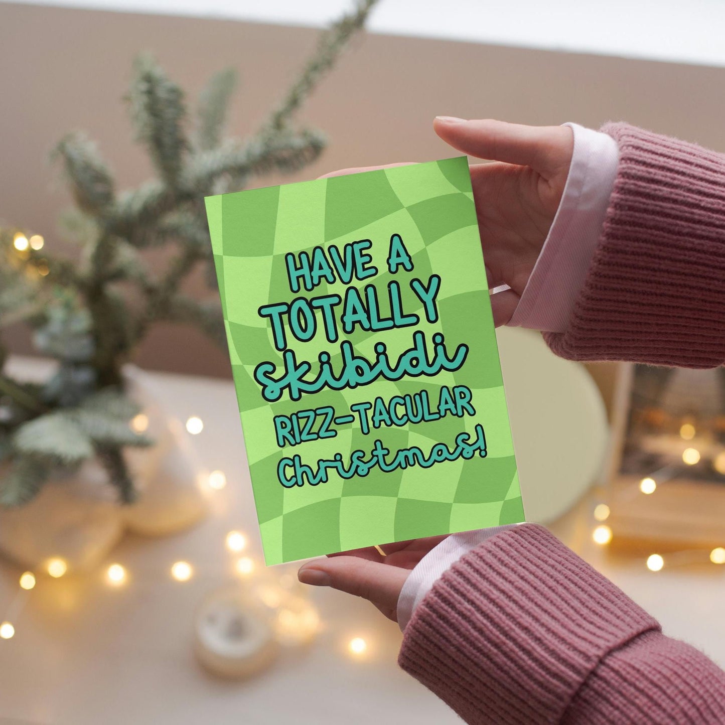 Skibidi Rizz, Tik Tok inspired, Funny Christmas Card, For Tik Tok fans, For friends, For son, For Daughter, For him, For her