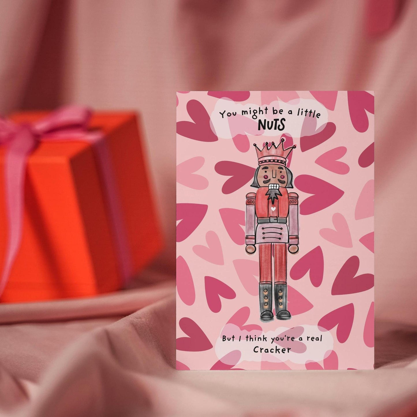 Cute Christmas Nutcracker Pun Card, Perfect for Girlfriend, Boyfriend, Husband, Wife, Funny Holiday Card Design, Unique Christmas Greeting