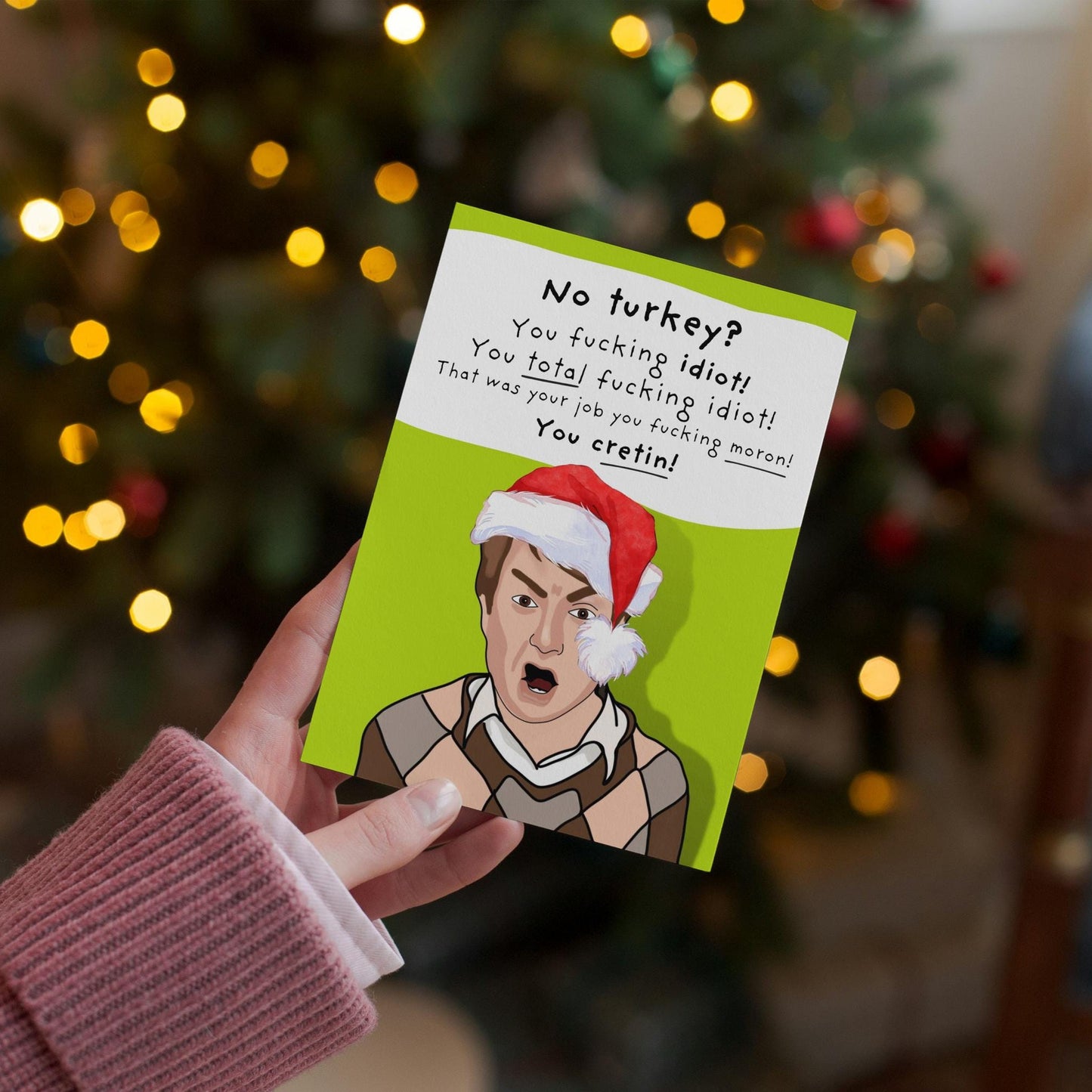 Mark Corrigan Peep Show No Turkey Hilarious Rude Christmas Card for peep show fans for him for her for them adult humour card