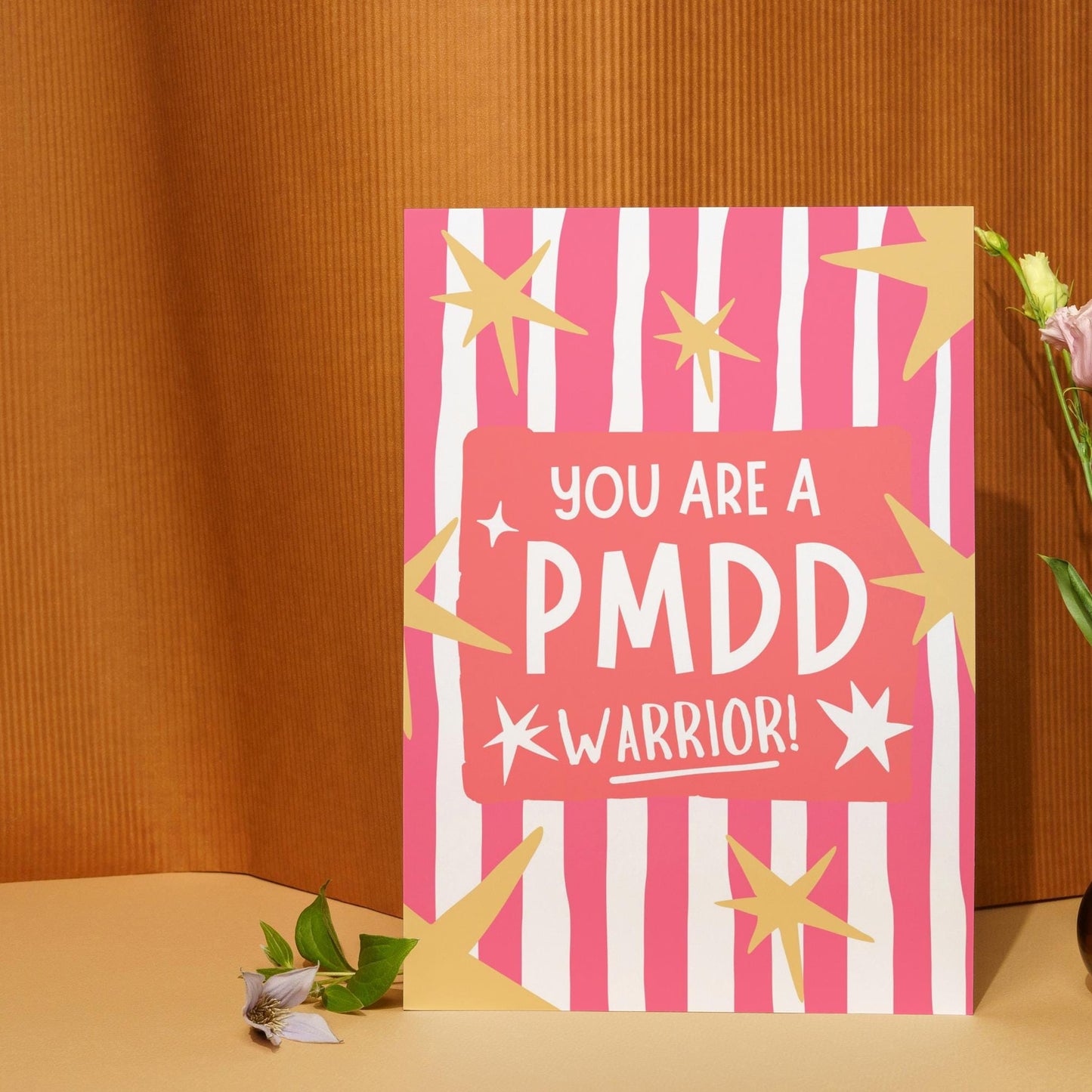 PMDD Warrior Greeting Card | Uplifting Card for PMDD Support | Encouragement Card for Friends & Family