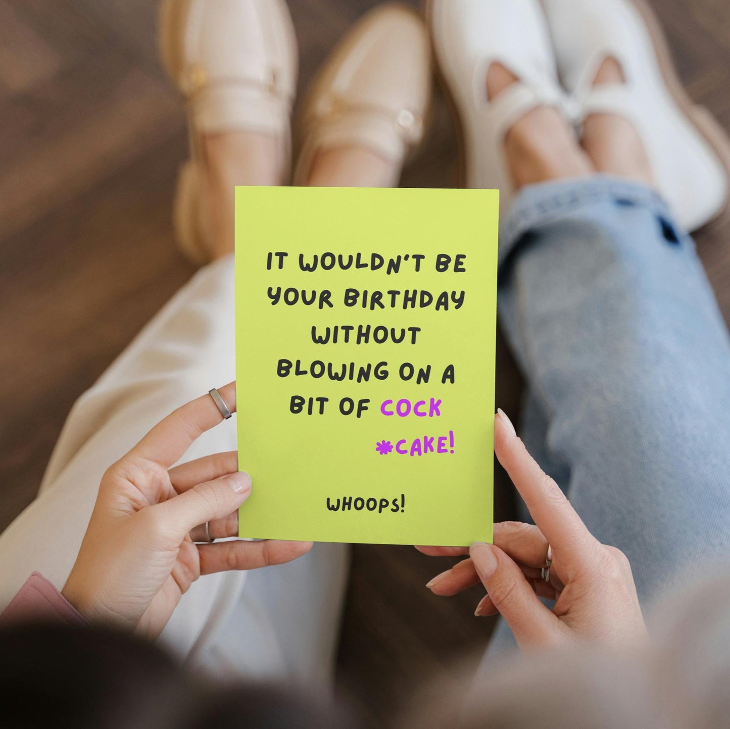 Unique Rude Cock Auto-Correct Birthday Card - Sarcastic Humour for Birthday Celebrations