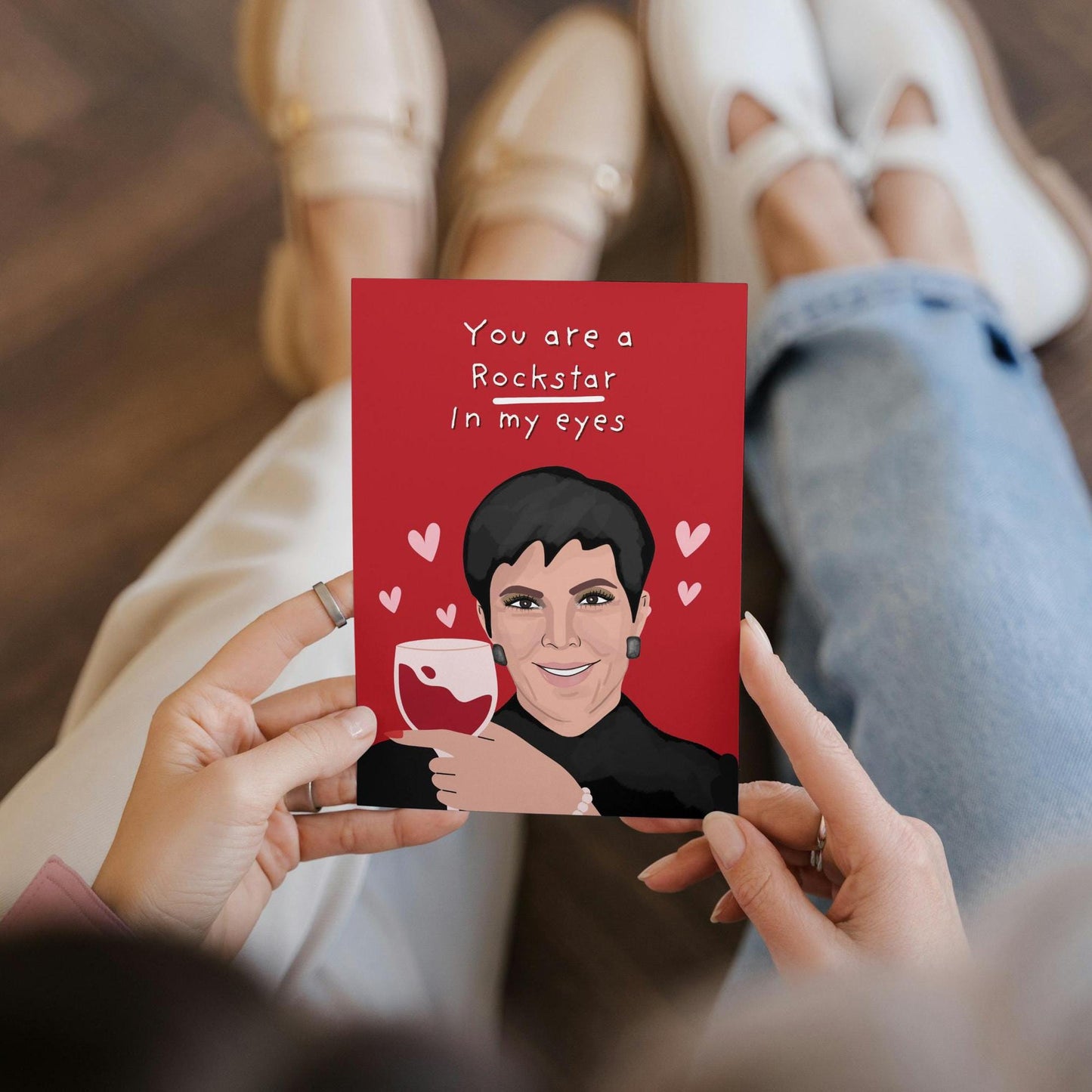 Funny Valentine's Day Card for Kardashians Fans: Kris Jenner You're a Rockstar Card for Valentine's Day - for him - for her