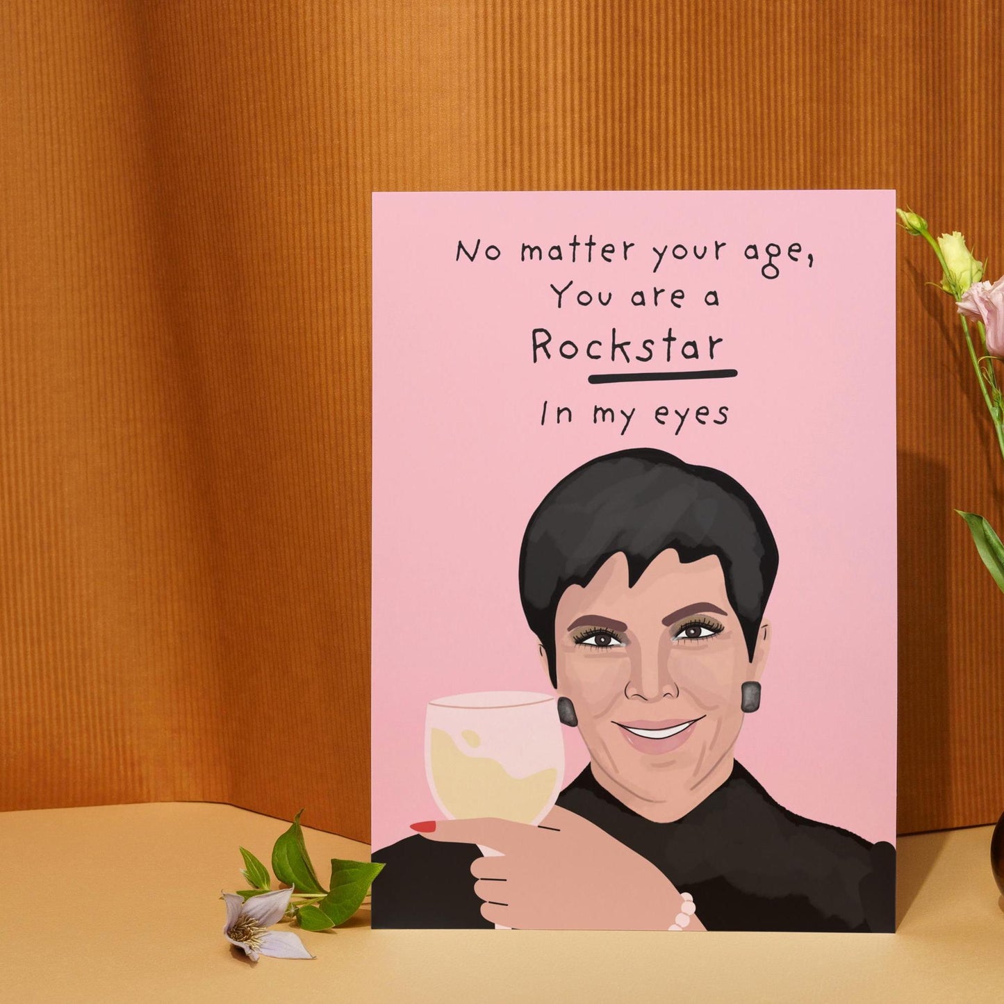 Funny Kris Jenner birthday Card for Kardashians Fans: You're a Rockstar Card for birthday - for him - for her