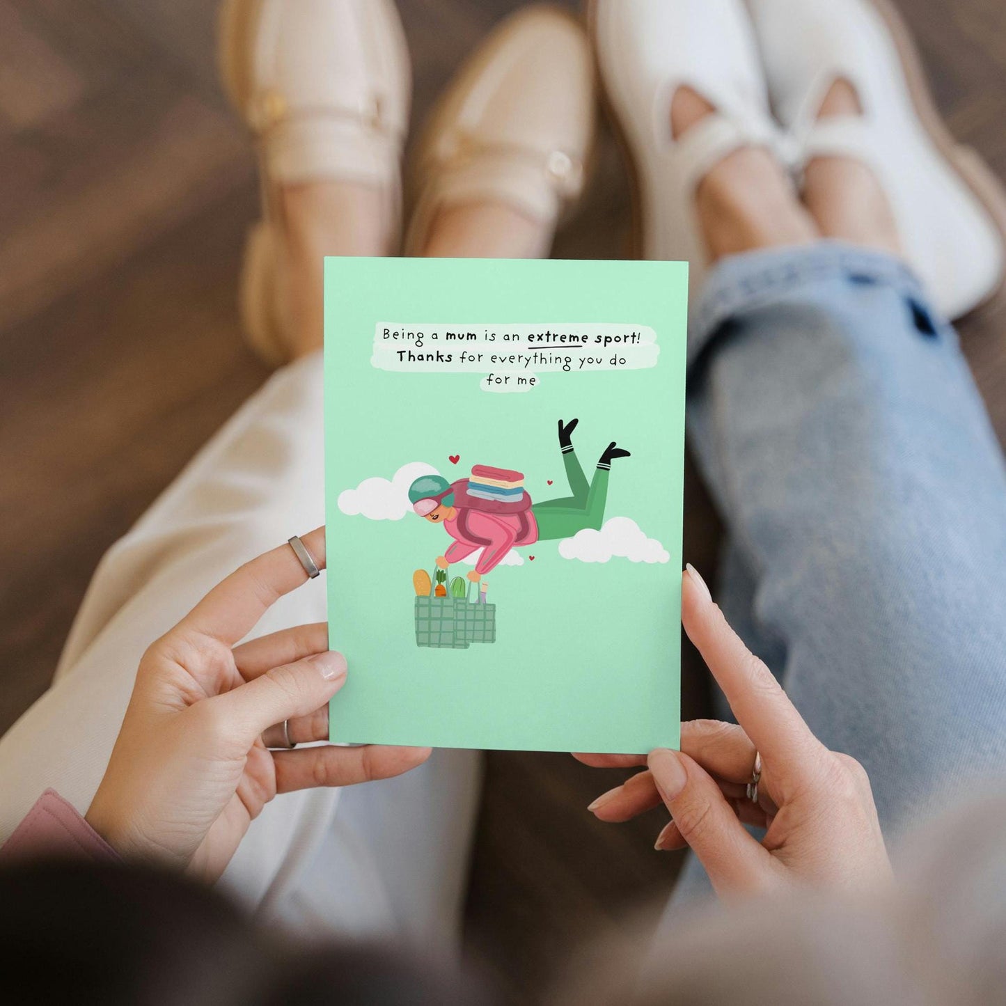 Funny Mother’s Day Card - Extreme Sports Theme - Thank You Mum Card for Mother’s Day - Humorous Chores Card