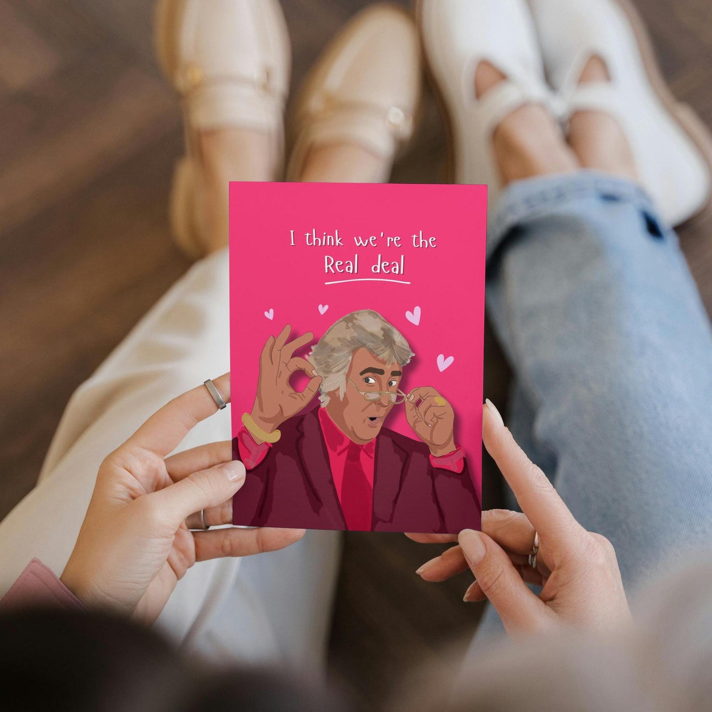 Funny David Dickinson Valentine's Card - Dickinson's Real Deal Anniversary Card - Humorous Love Card for Him or Her