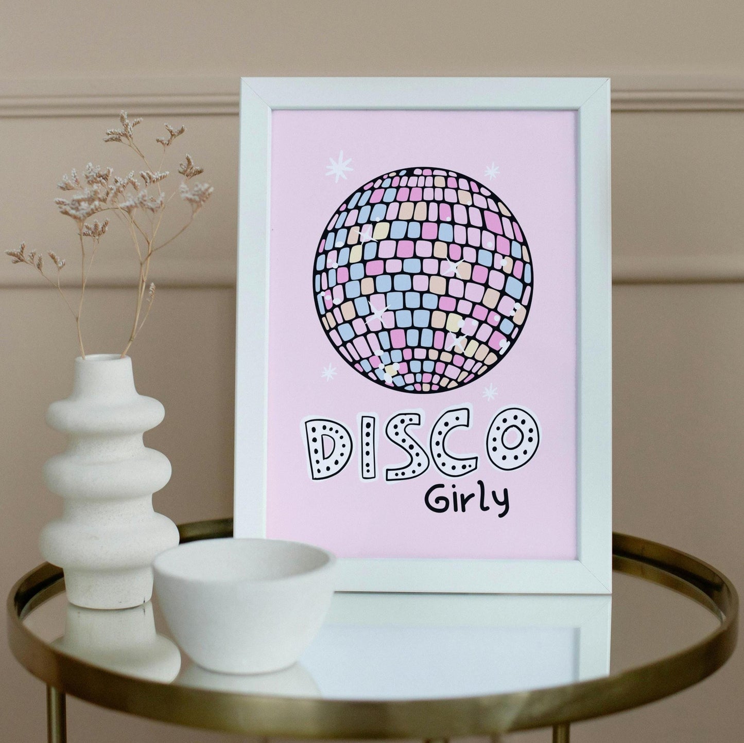 Disco Ball Art Print for Girls' Room | Instant Digital Download | Beautiful A4 Wall Decor