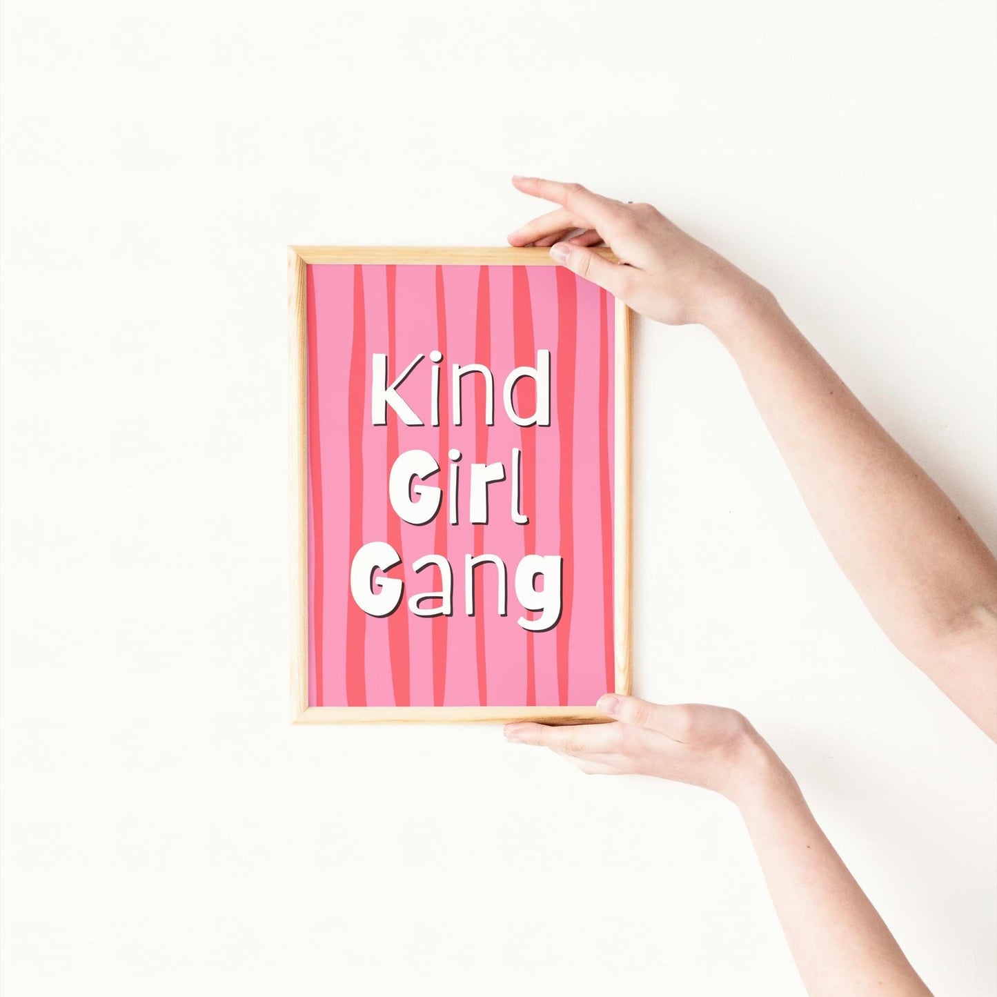 Kind Girl Gang Bedroom Print | Instant Digital Download | High-Quality A4 Kids Quote Wall Art | empowering Wall Decor for Bedroom Wall