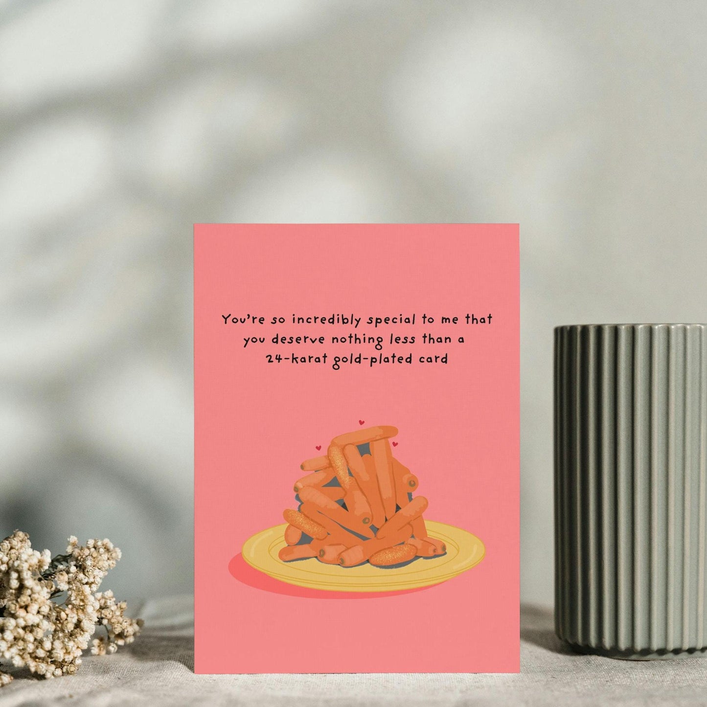 Funny 24K Gold Card for Valentine's Day | Cheeky Card for Wife, Husband, Girlfriend, Boyfriend | Unique valentine's gift