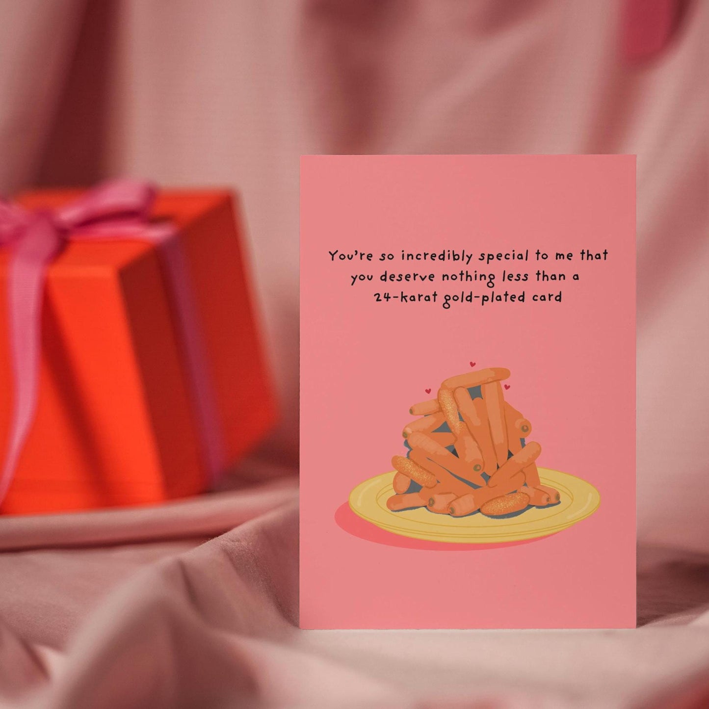 Funny 24K Gold Card for Valentine's Day | Cheeky Card for Wife, Husband, Girlfriend, Boyfriend | Unique valentine's gift