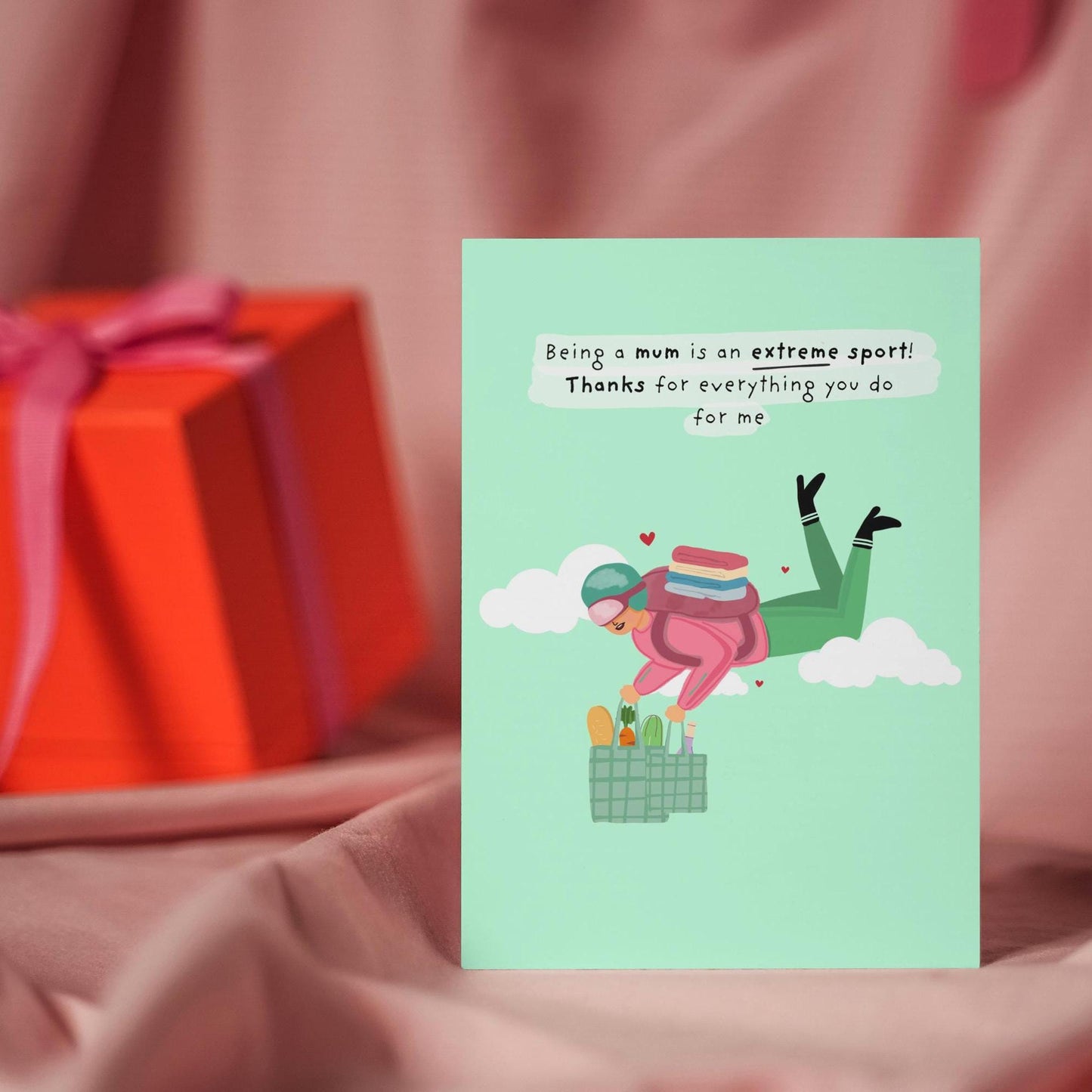 Funny Mother’s Day Card - Extreme Sports Theme - Thank You Mum Card for Mother’s Day - Humorous Chores Card