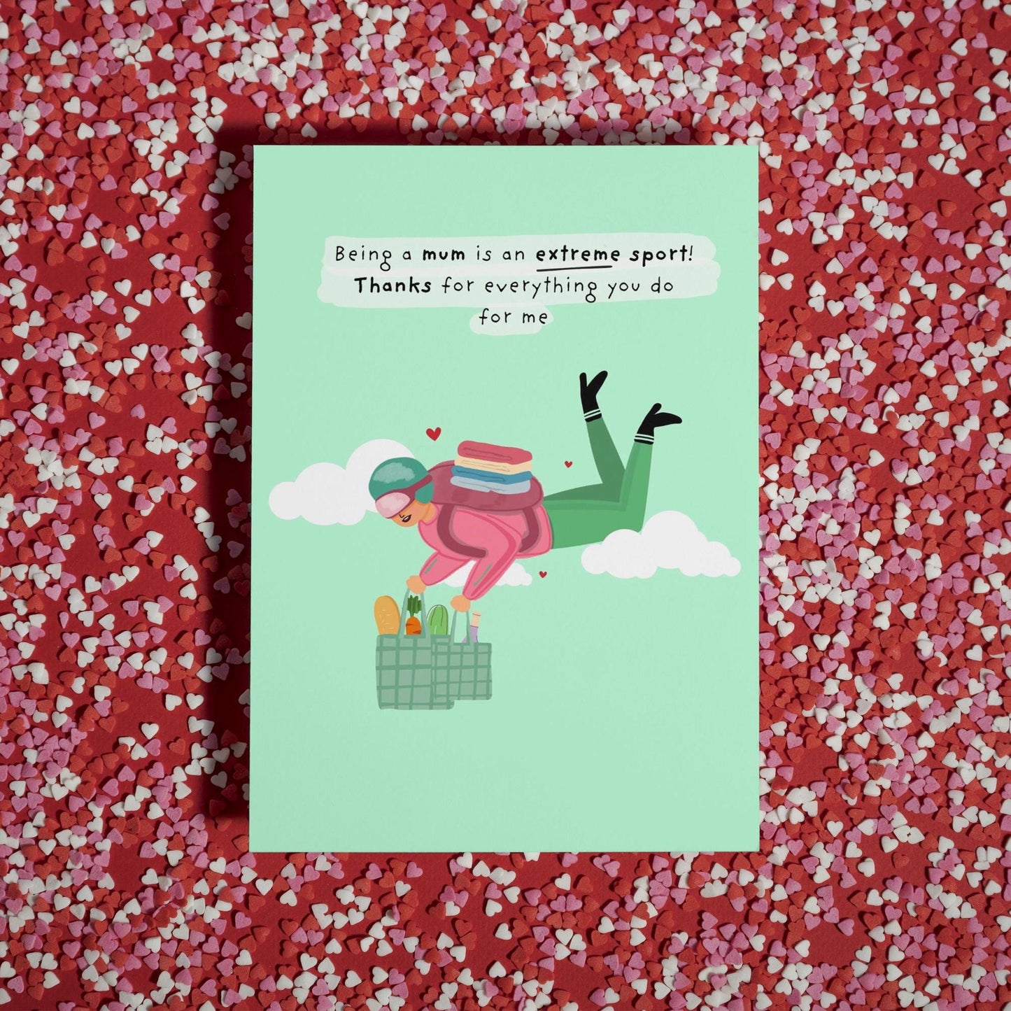 Funny Mother’s Day Card - Extreme Sports Theme - Thank You Mum Card for Mother’s Day - Humorous Chores Card