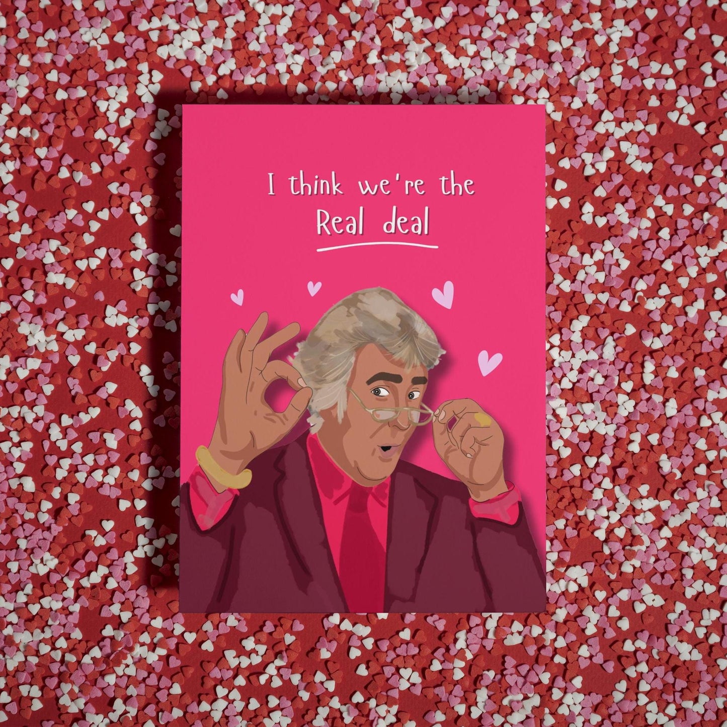 Funny David Dickinson Valentine's Card - Dickinson's Real Deal Anniversary Card - Humorous Love Card for Him or Her