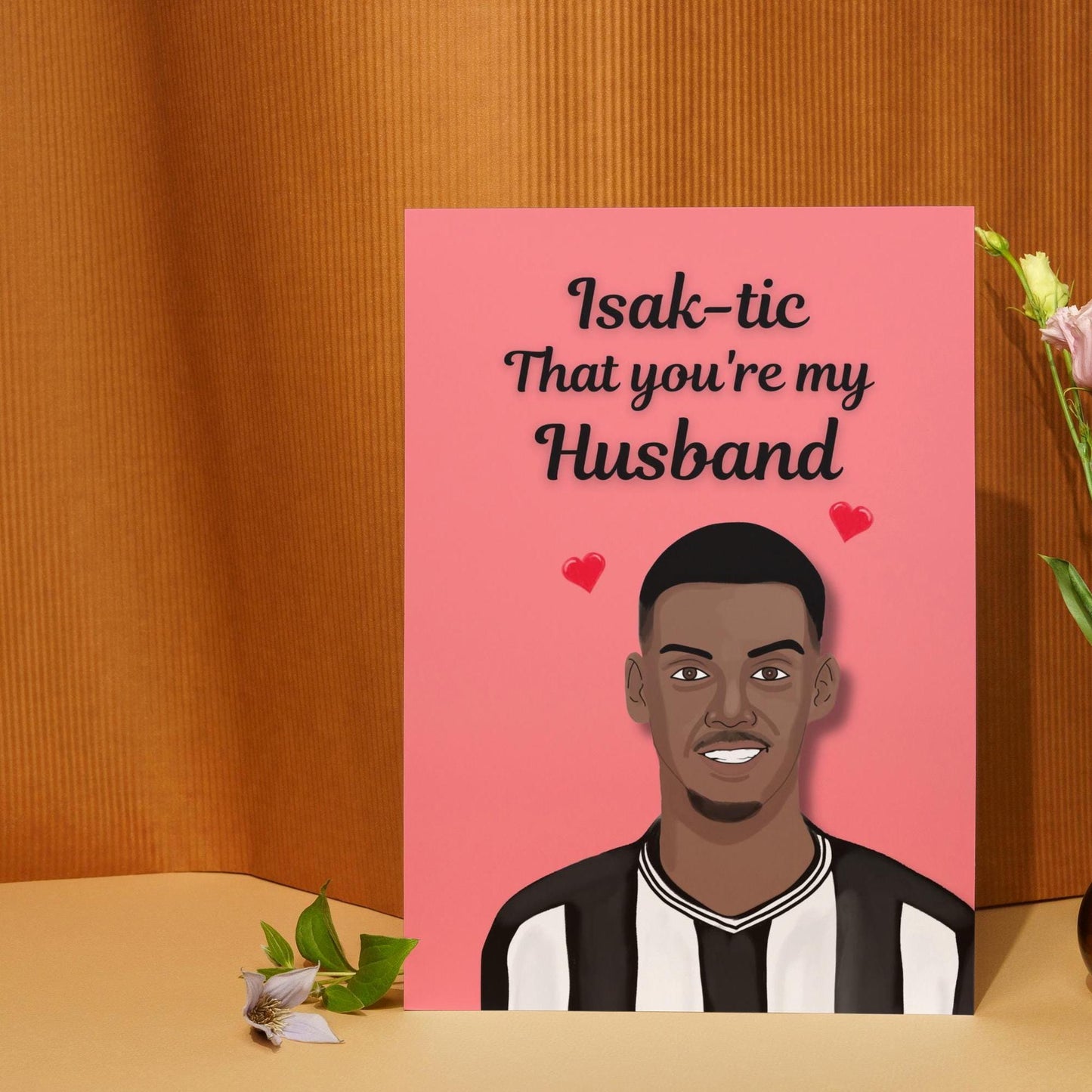 Alexander Isak - Punny Toon Army King Card - Newcastle United Anniversary/Valentine's Day Card for Football Fans - Perfect card for Husband