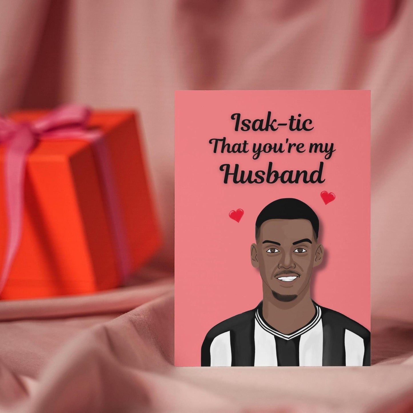 Alexander Isak - Punny Toon Army King Card - Newcastle United Anniversary/Valentine's Day Card for Football Fans - Perfect card for Husband