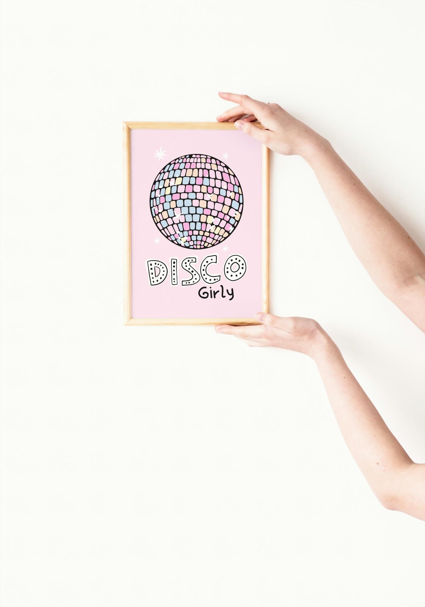 Disco Ball Art Print for Girls' Room | Instant Digital Download | Beautiful A4 Wall Decor